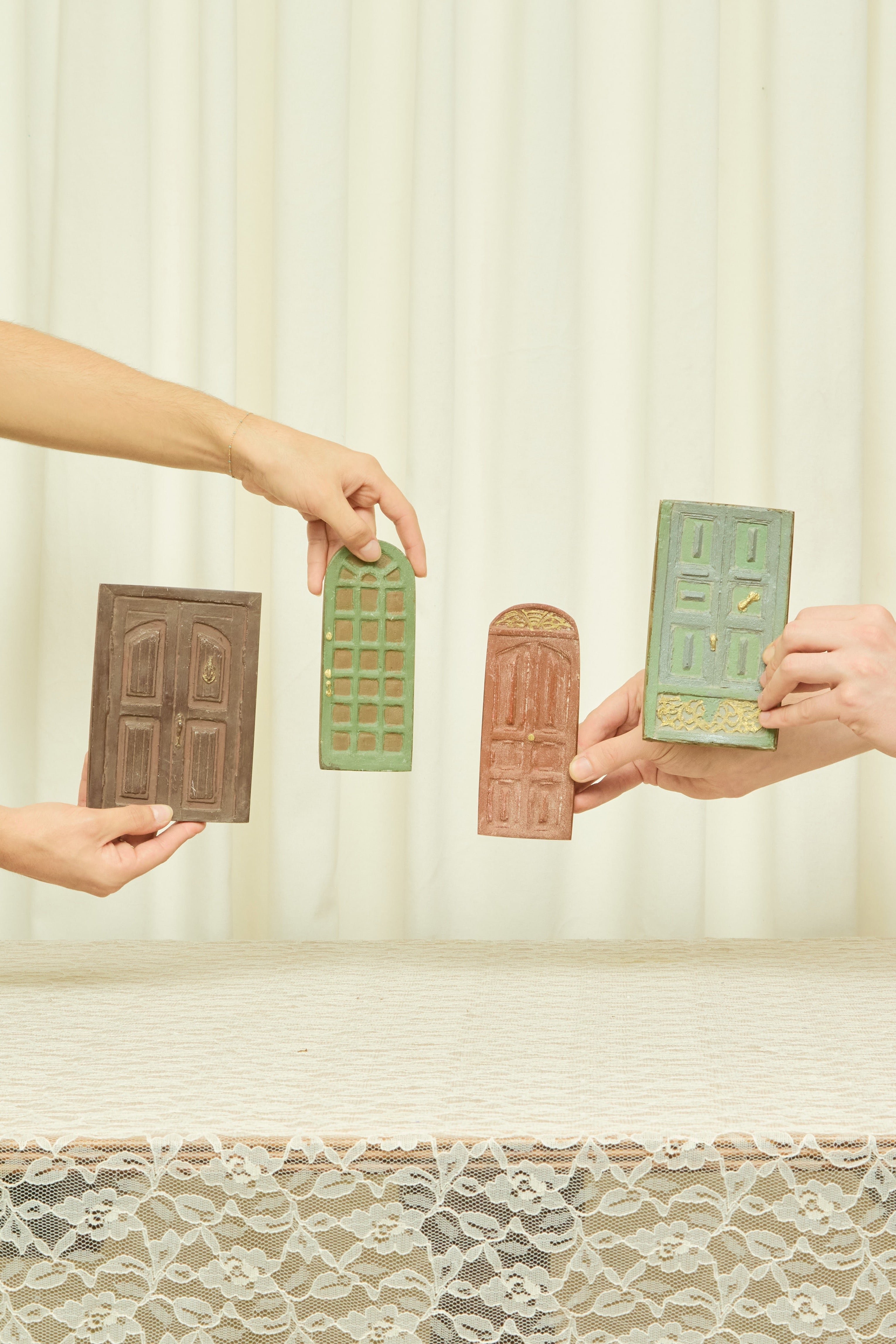 Vintage Door Wall Art Set/4