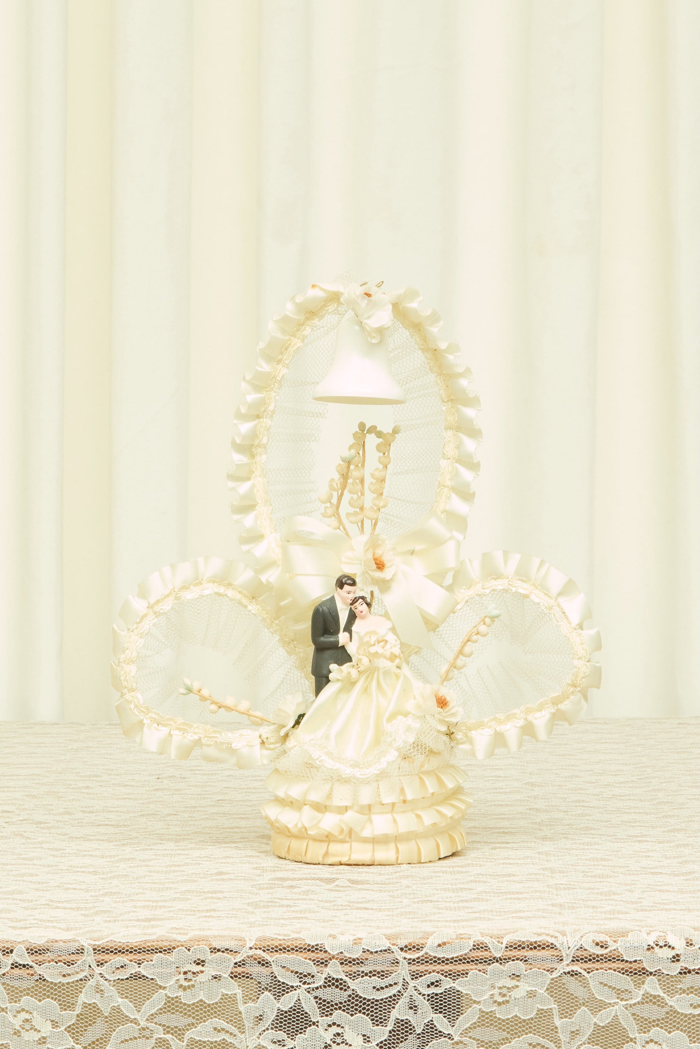 Vintage Dramatic Wedding Cake Topper