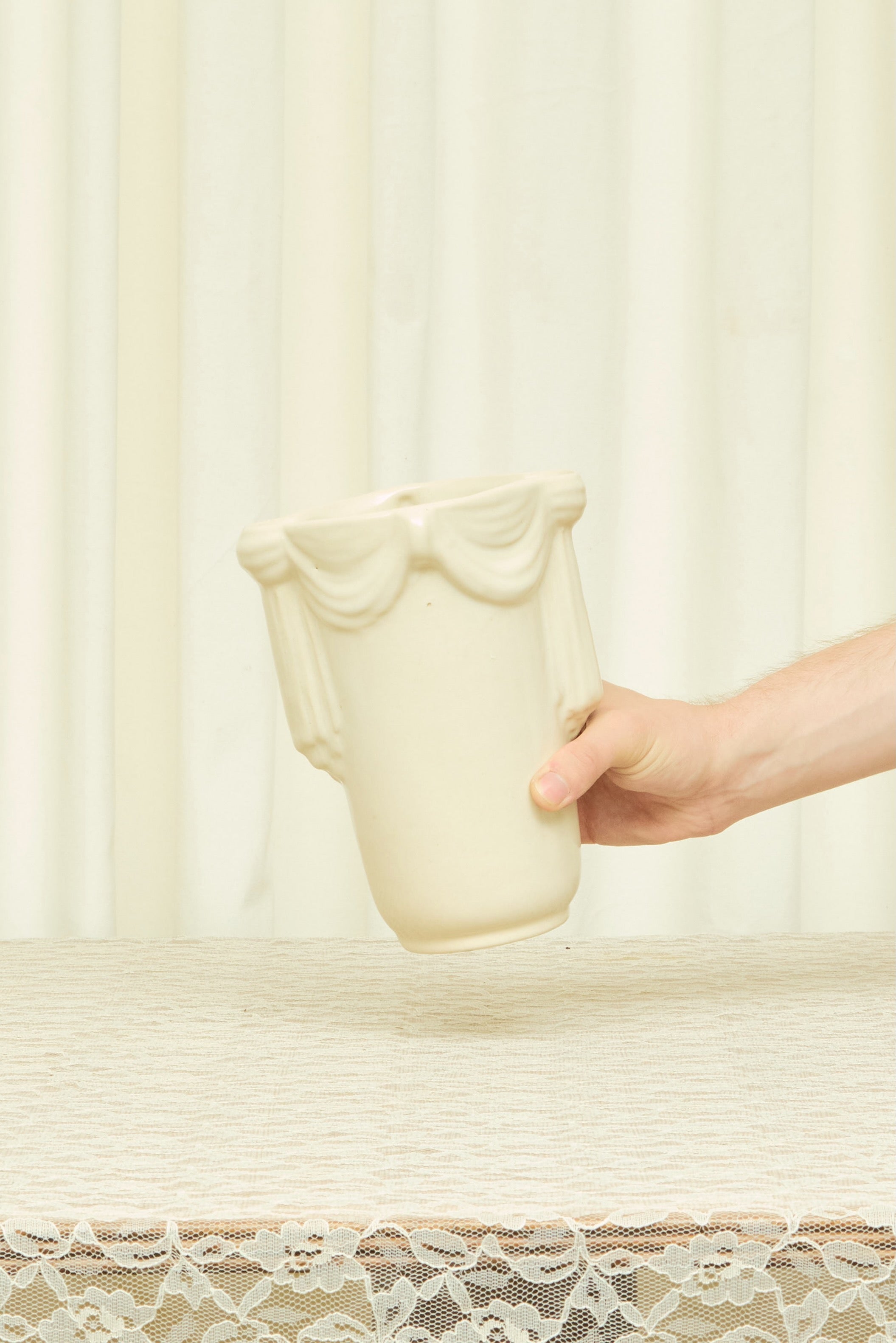 Vintage Draped Neoclassical Vase