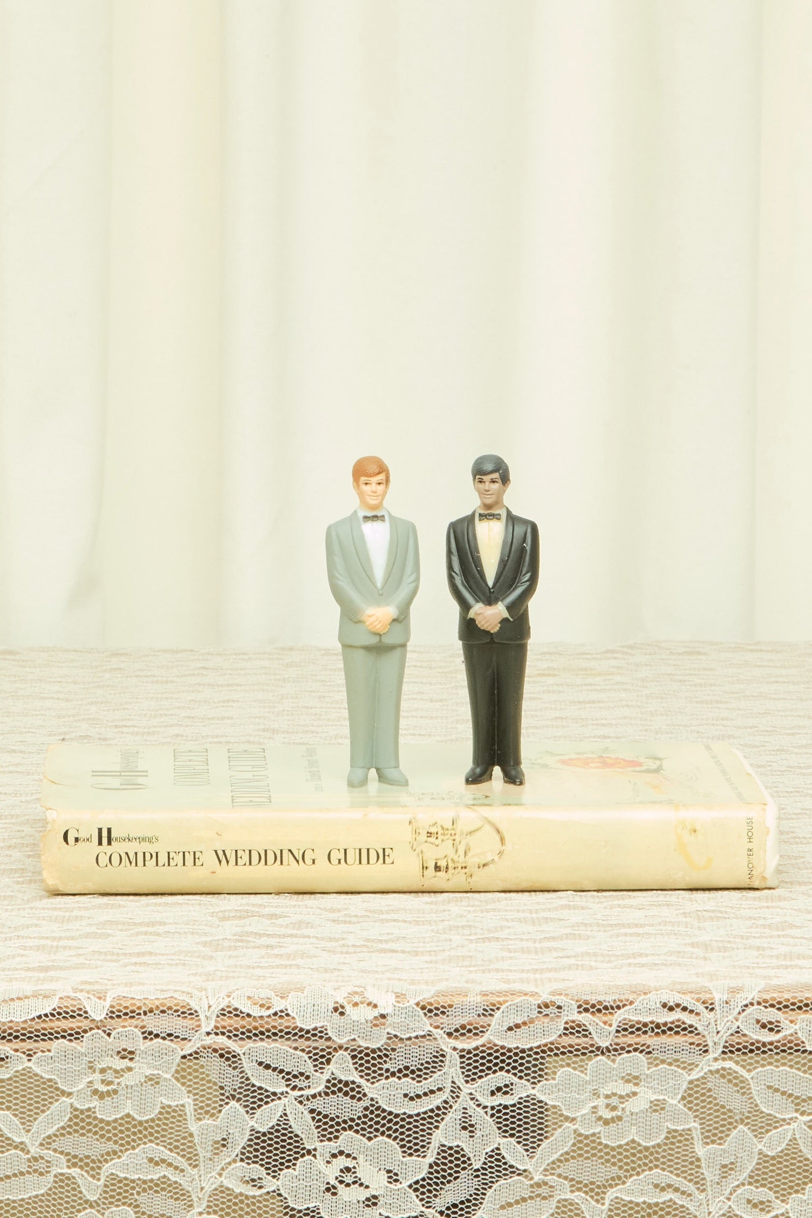 Vintage Gay Couple Cake Toppers