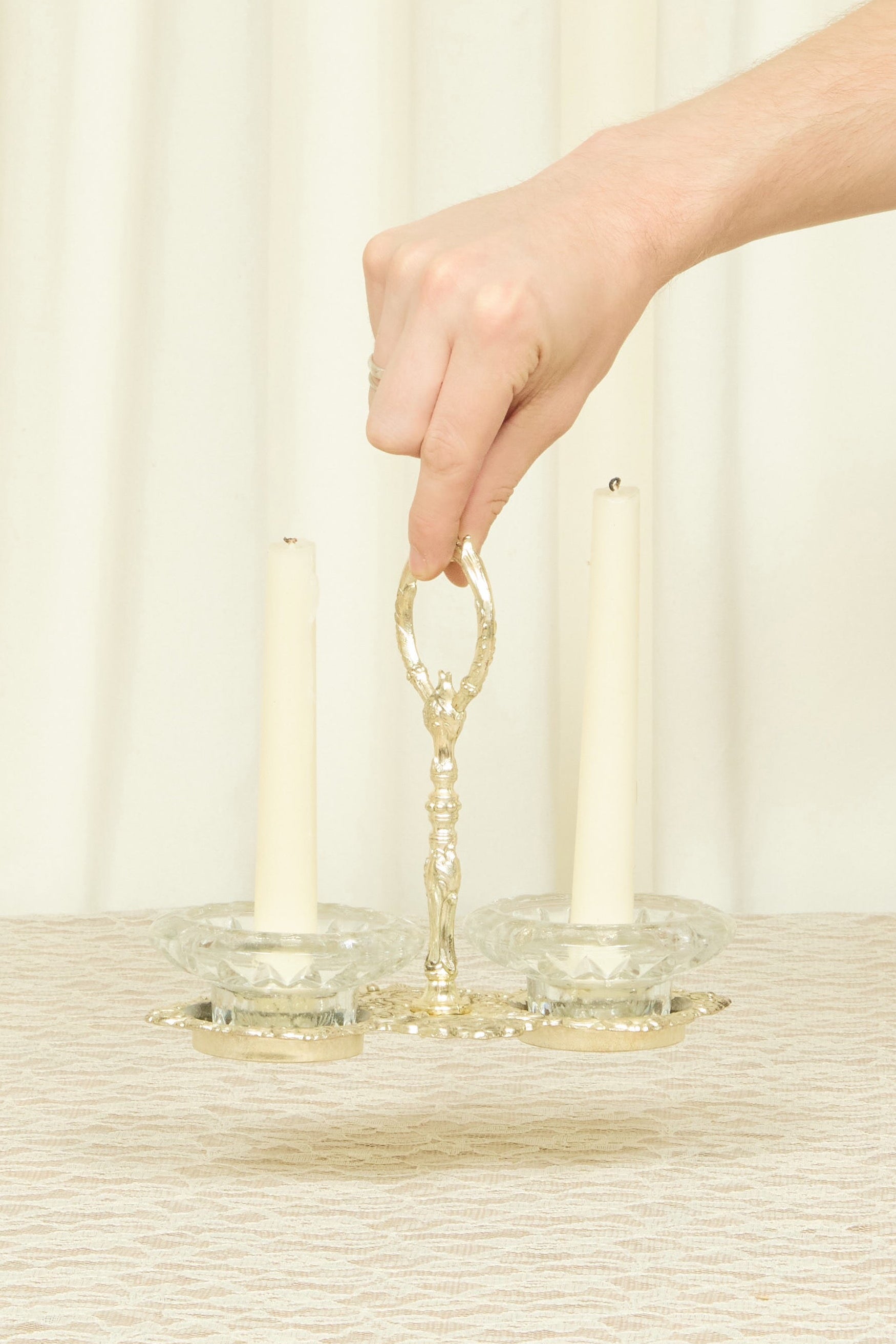 Vintage Handled Candle Holder