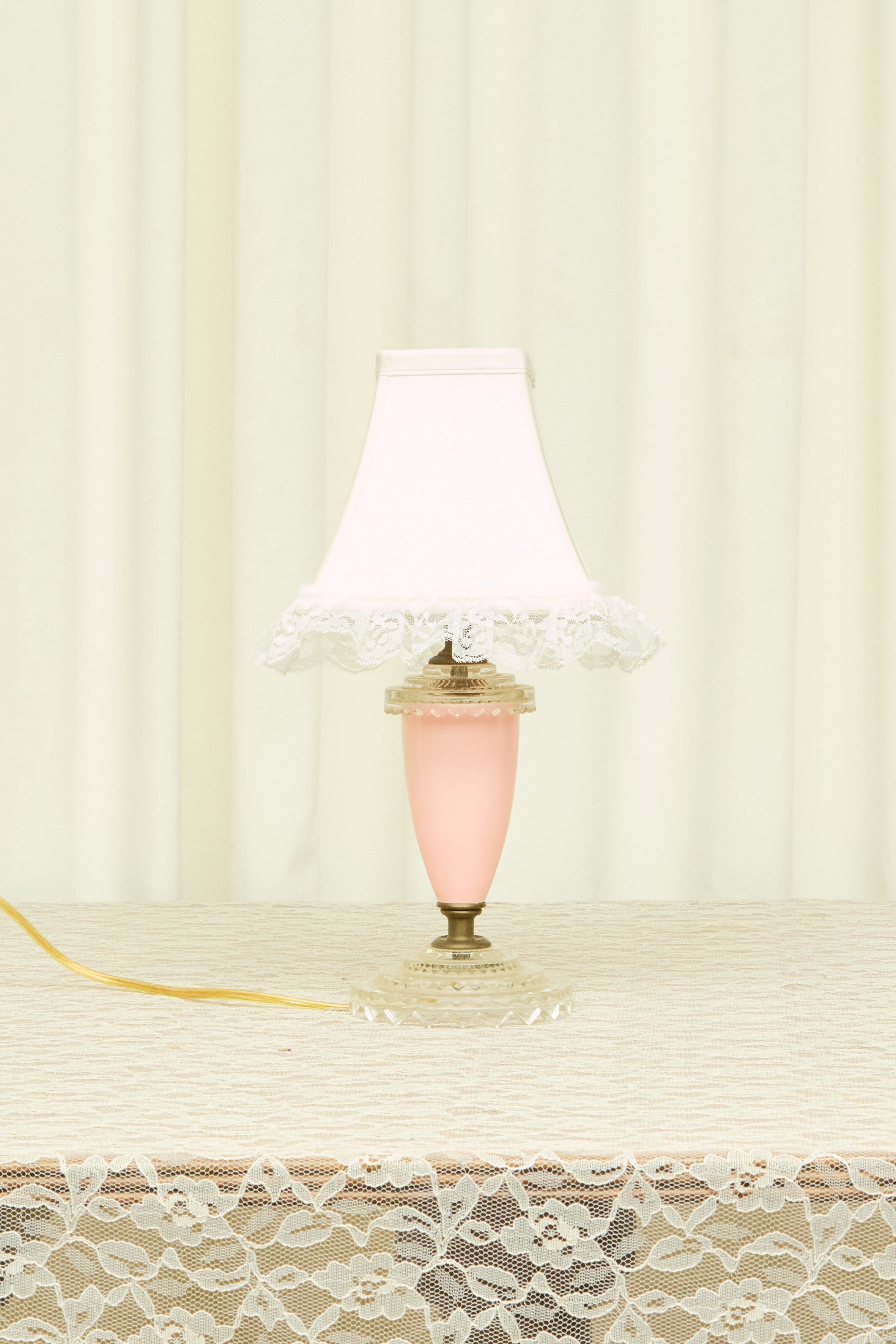 Vintage Lace Trimmed Lamp