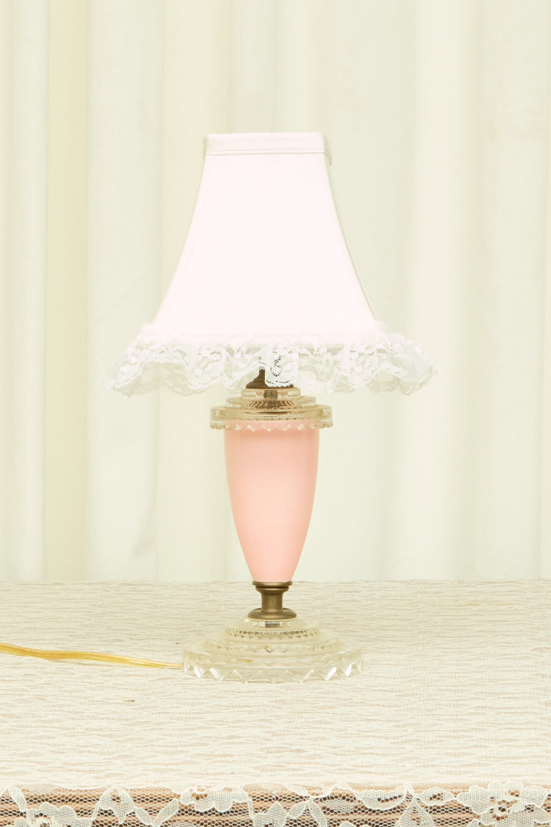 Vintage Lace Trimmed Lamp