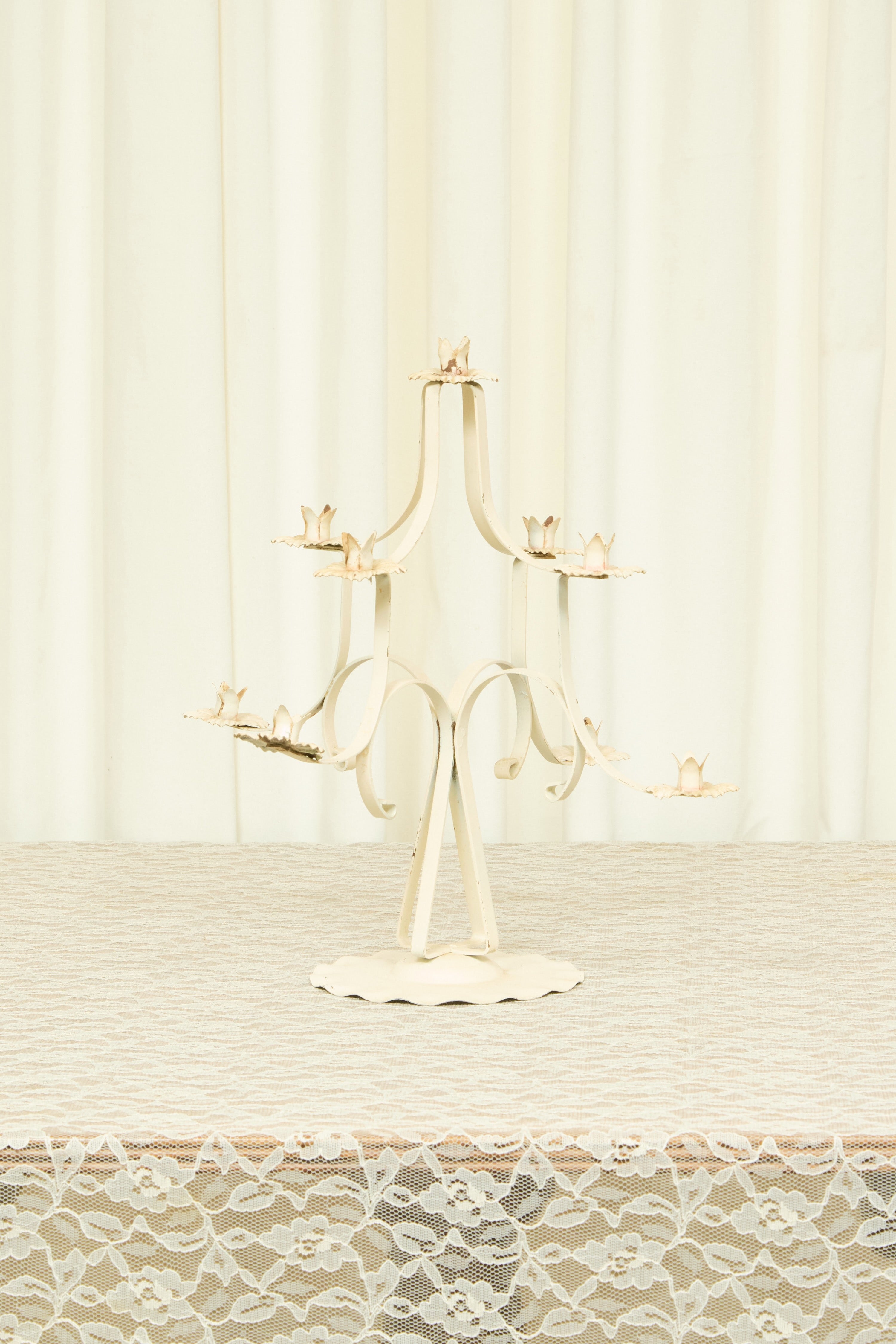 Vintage Metal Floral Candelabra