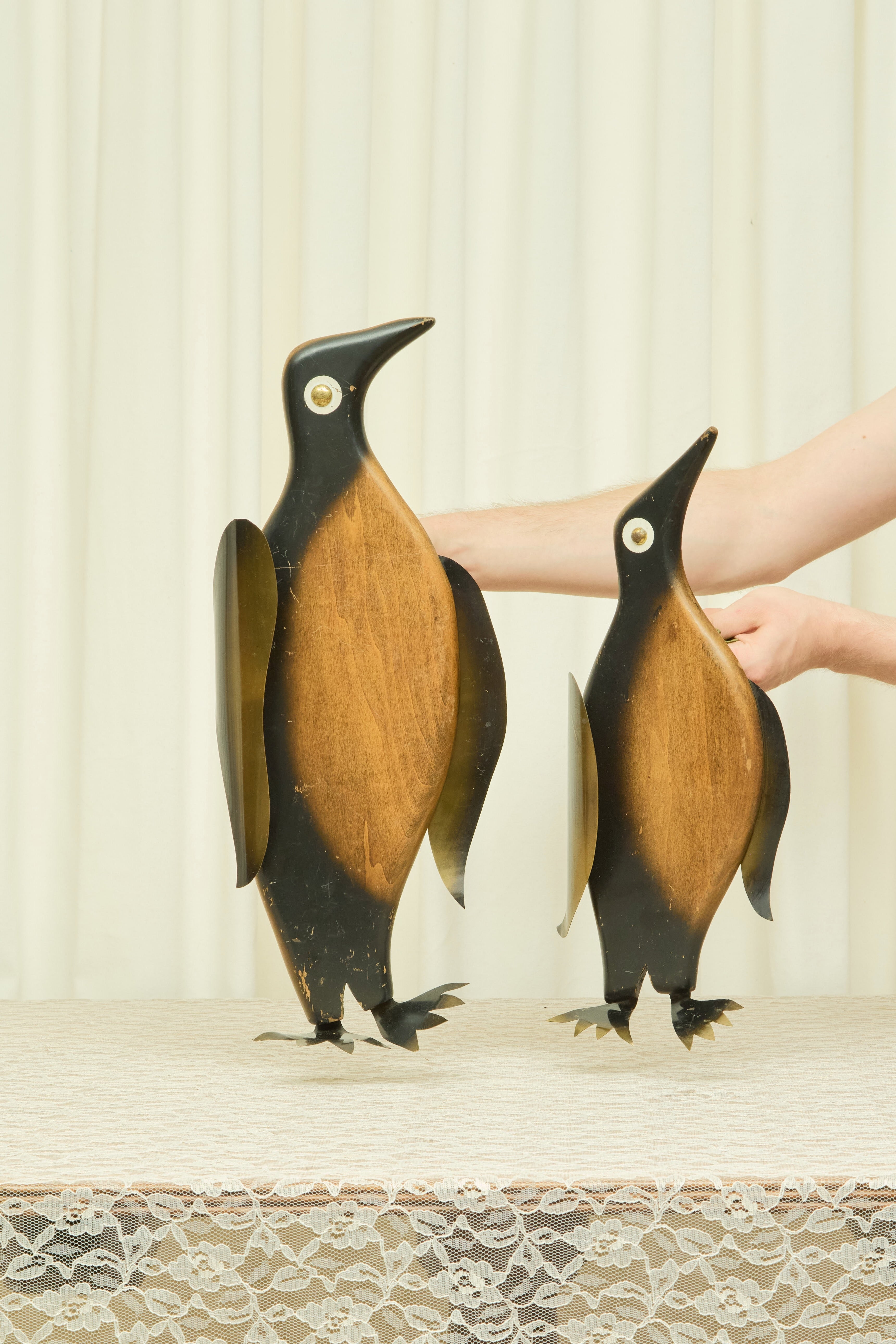 Vintage Mid Century Penguin Wall Art Set/2