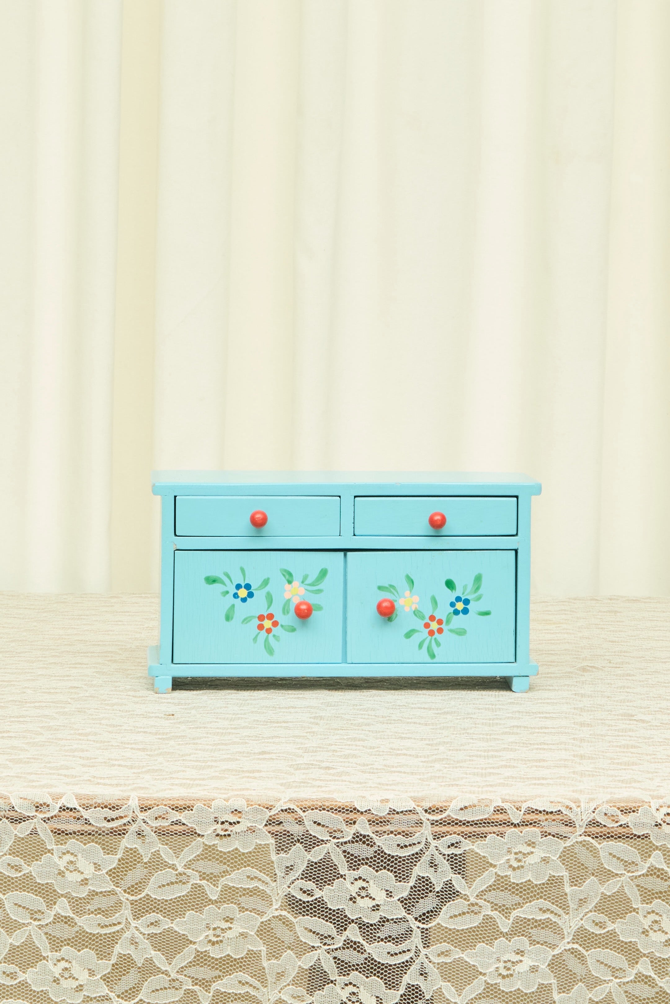 Vintage Painted Dresser Jewelry Box