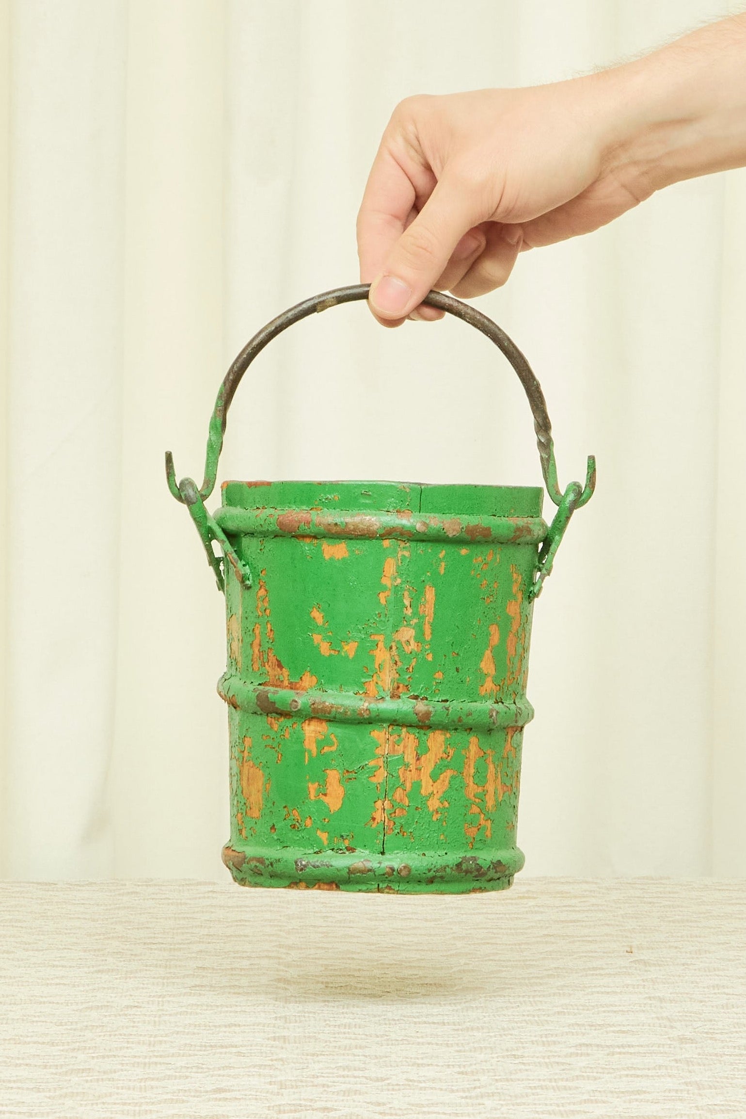 Antique Painted Rustic Bucket