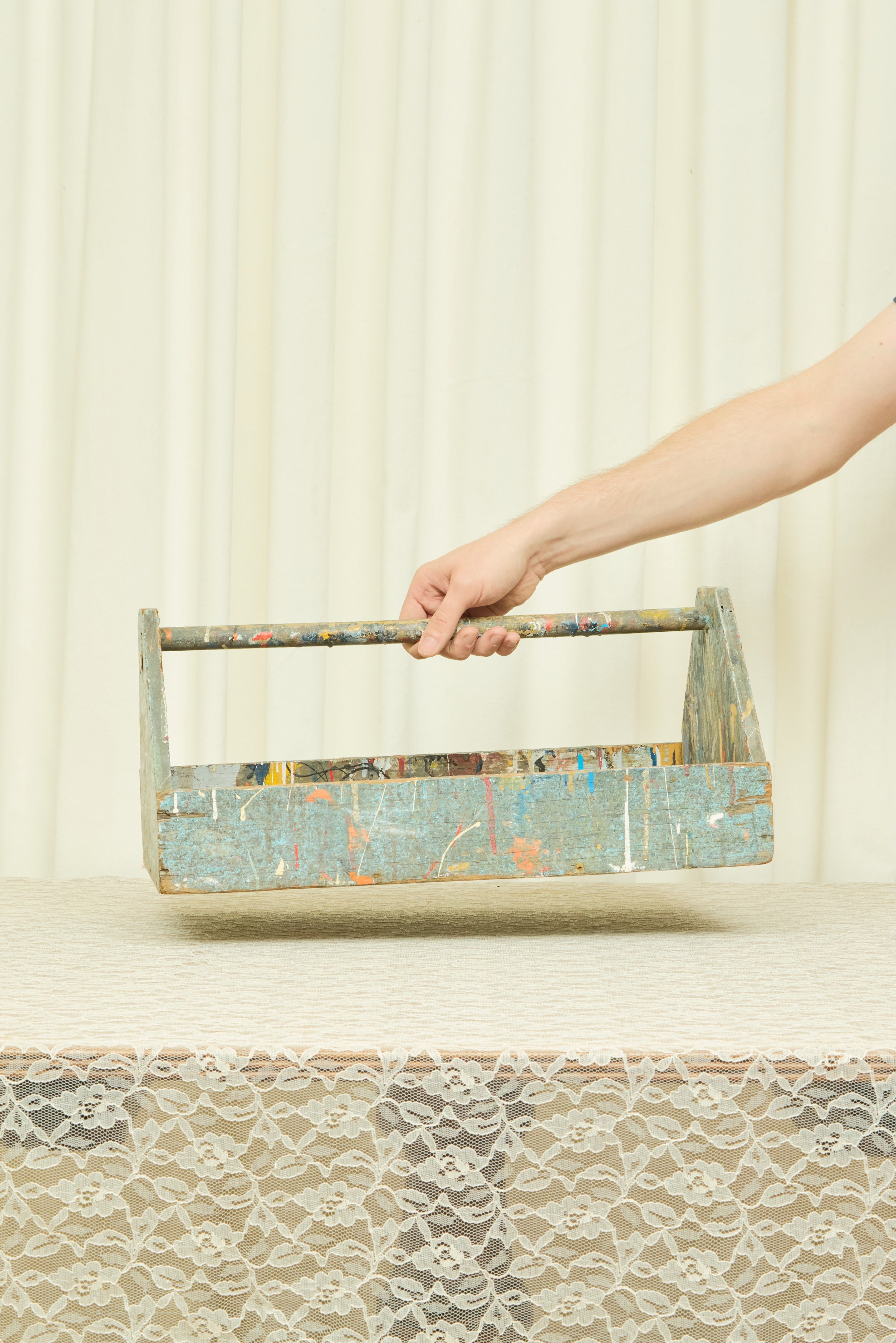 Vintage Painters Wooden Box