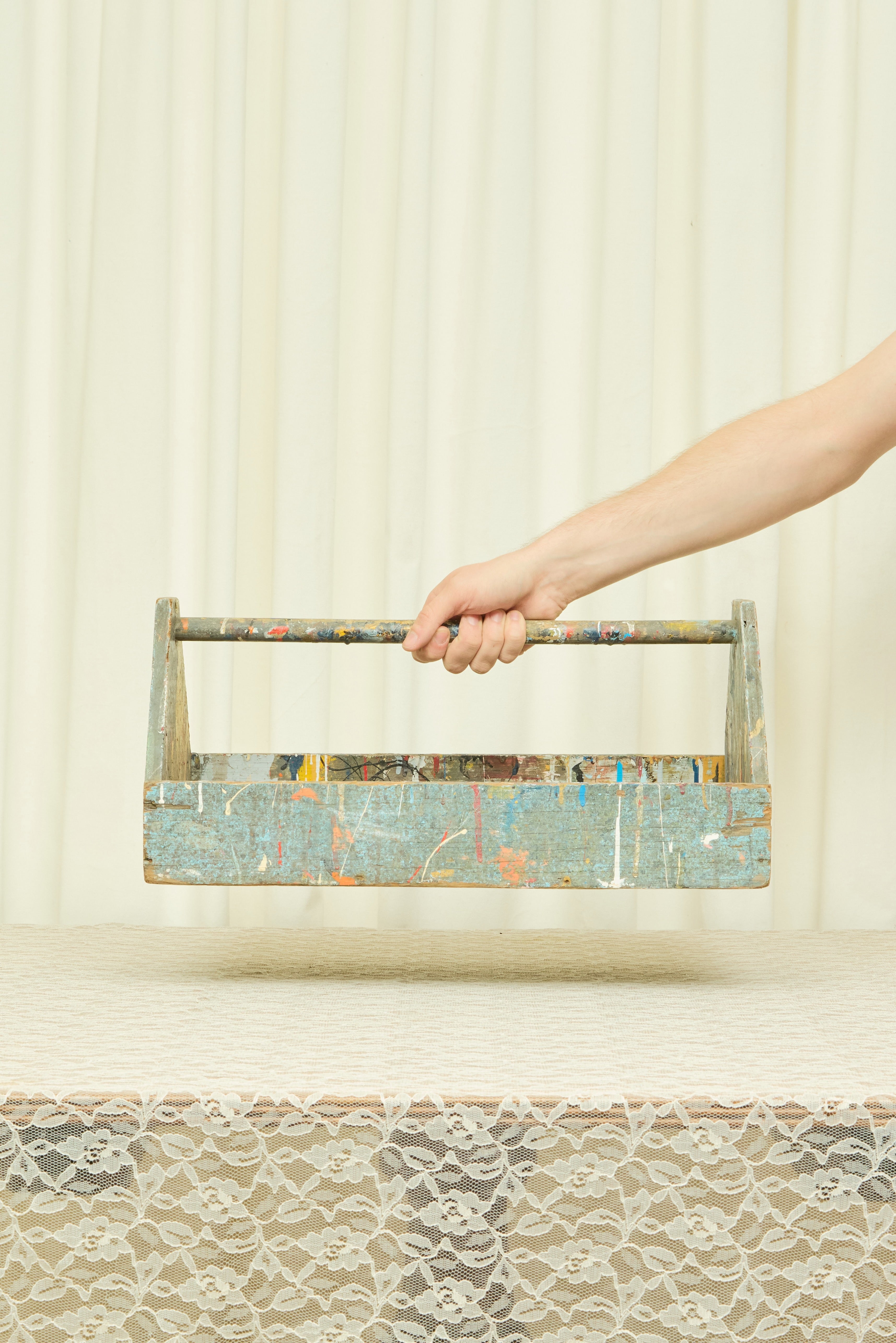 Vintage Painters Wooden Box