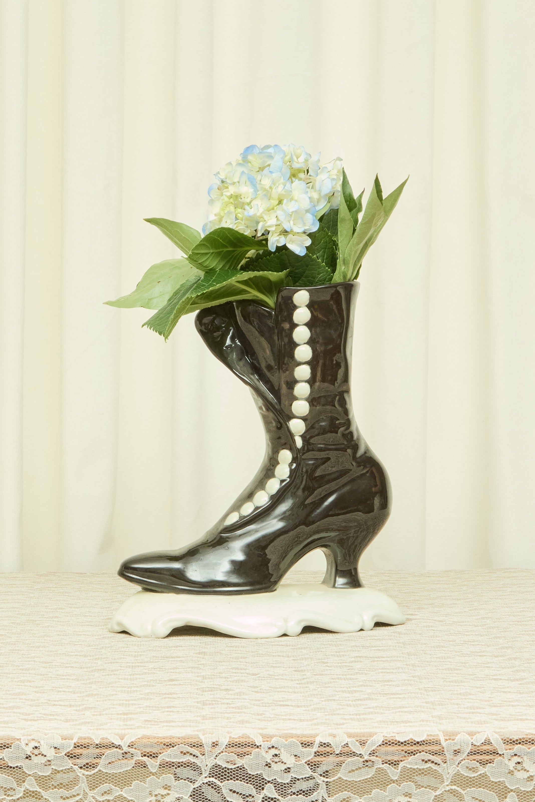Vintage Victorian Boot Vase