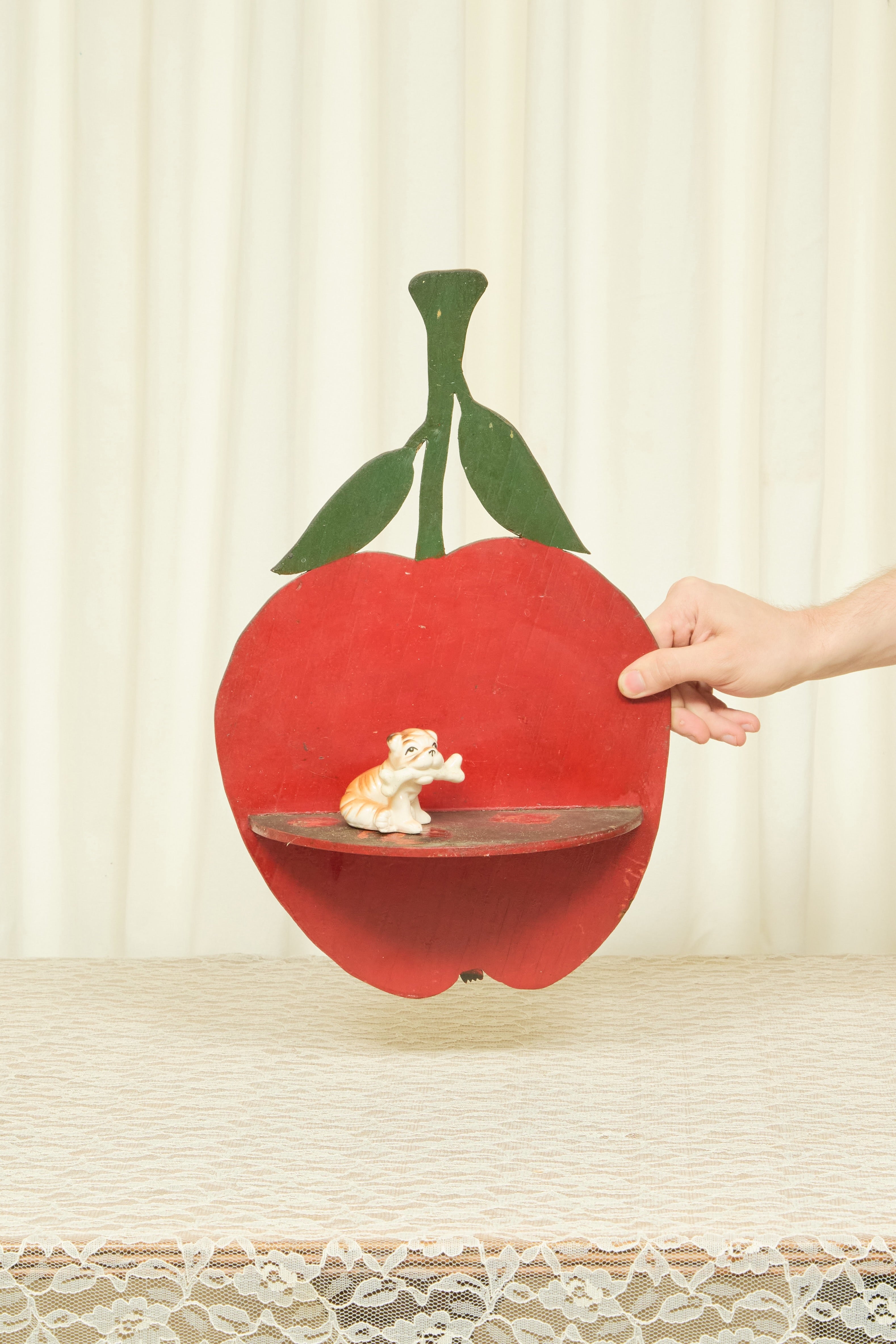 Vintage Wooden Apple Shelf