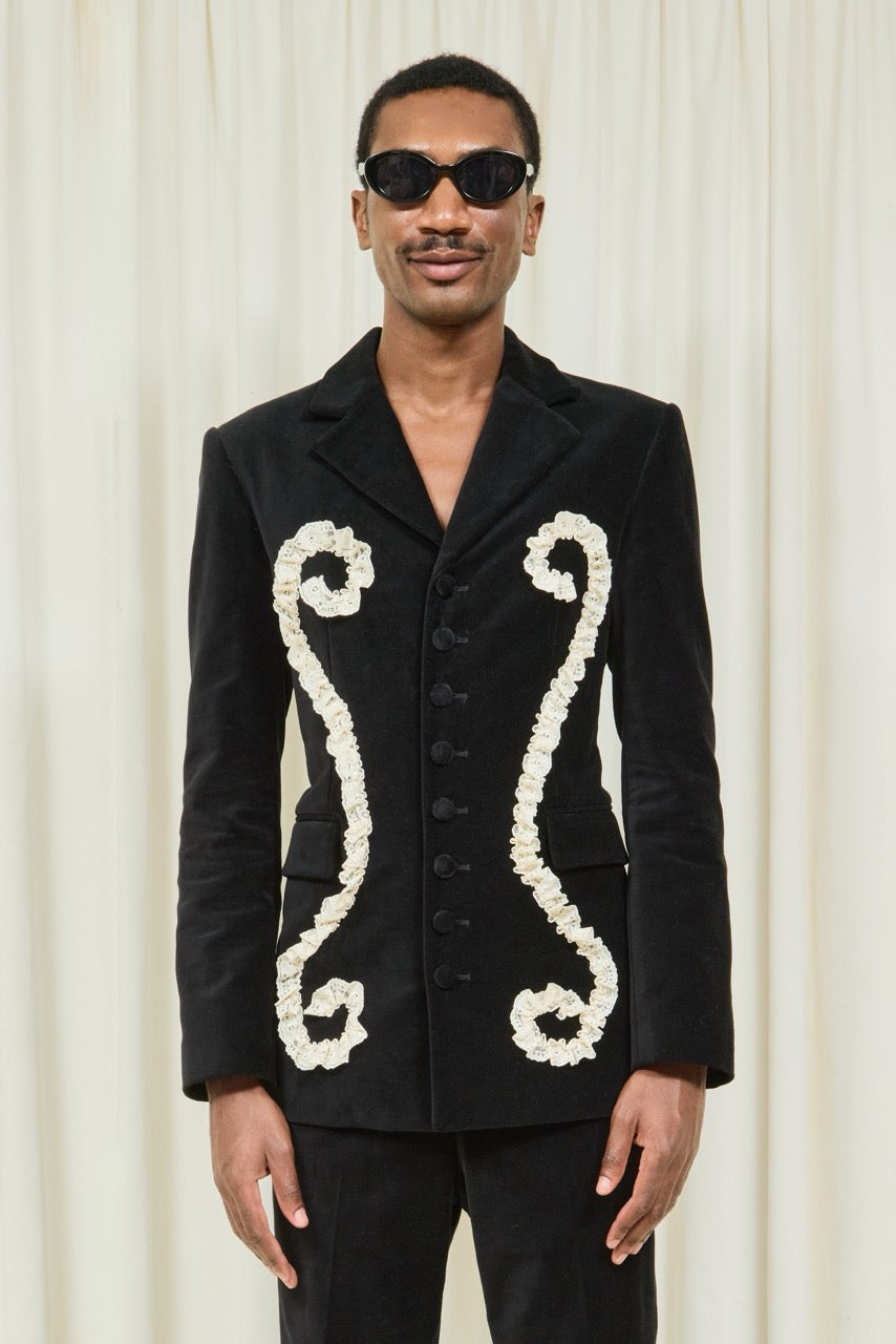 Winsted Ruched Scroll Hourglass Jacket