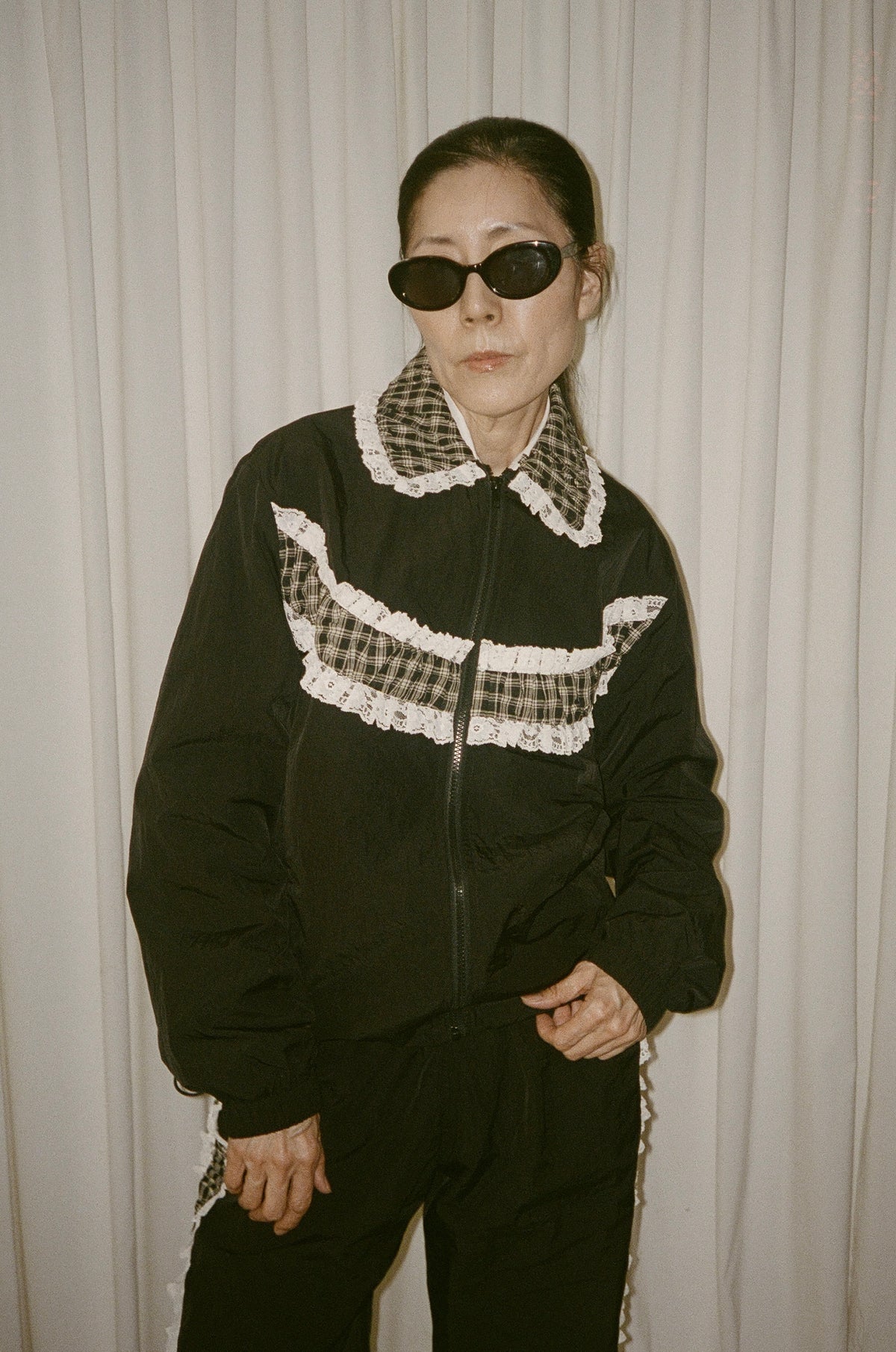 Kennedy Ruched Stripe Track Jacket
