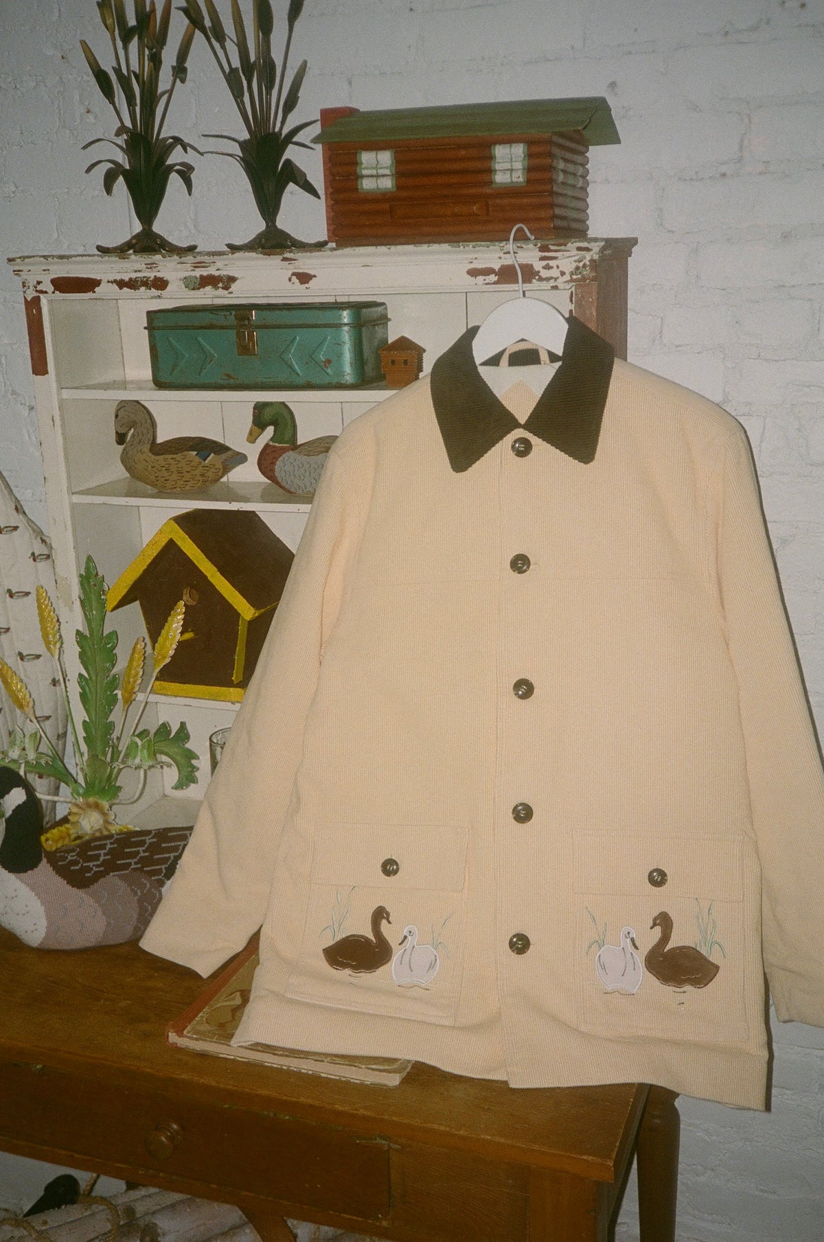 Porter Swan Embroidered Barn Jacket