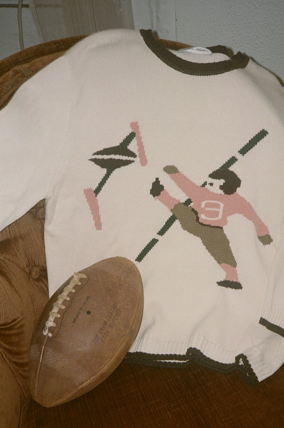 Newtie Football Intarsia Sweater
