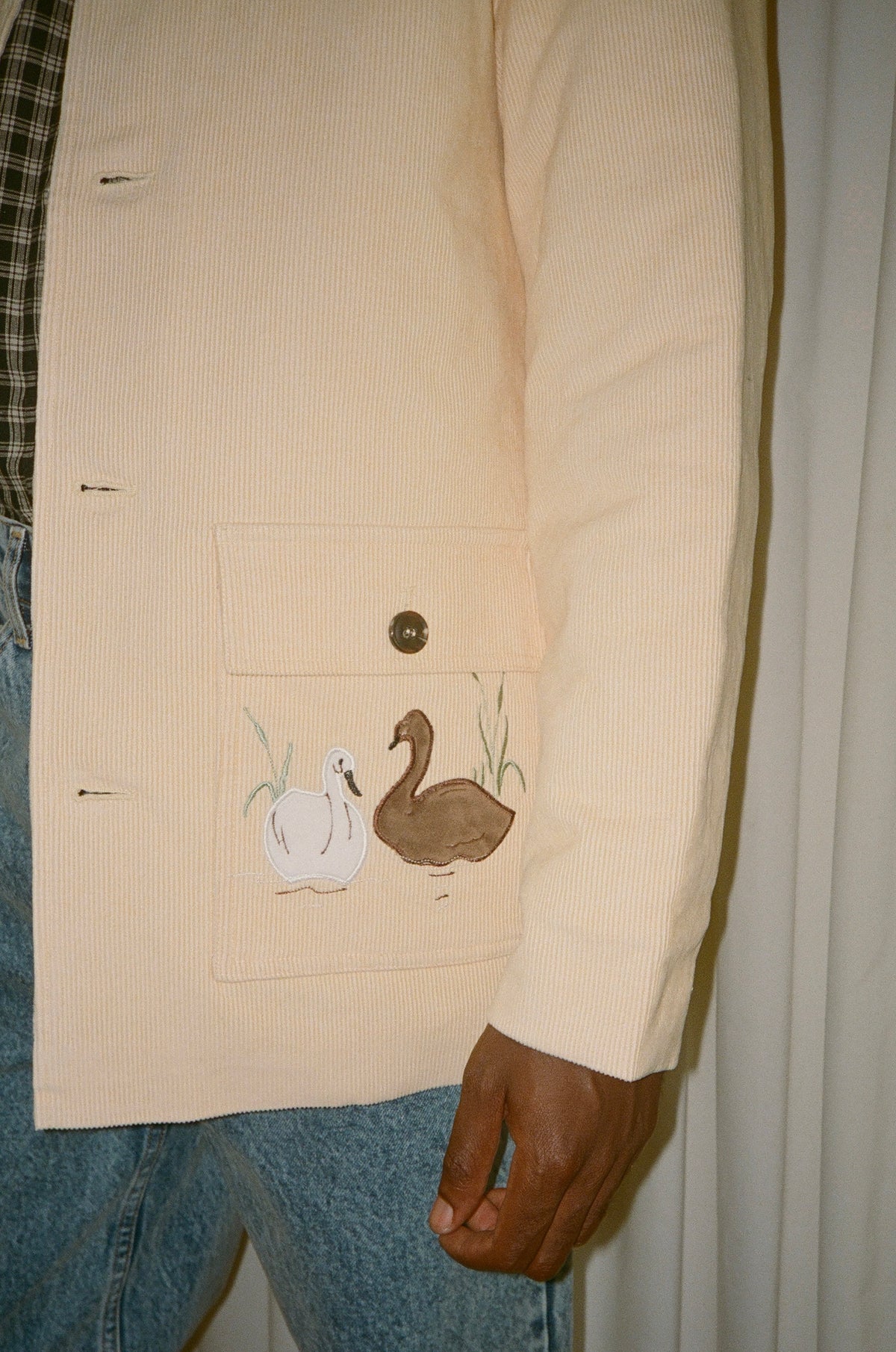 Porter Swan Embroidered Barn Jacket