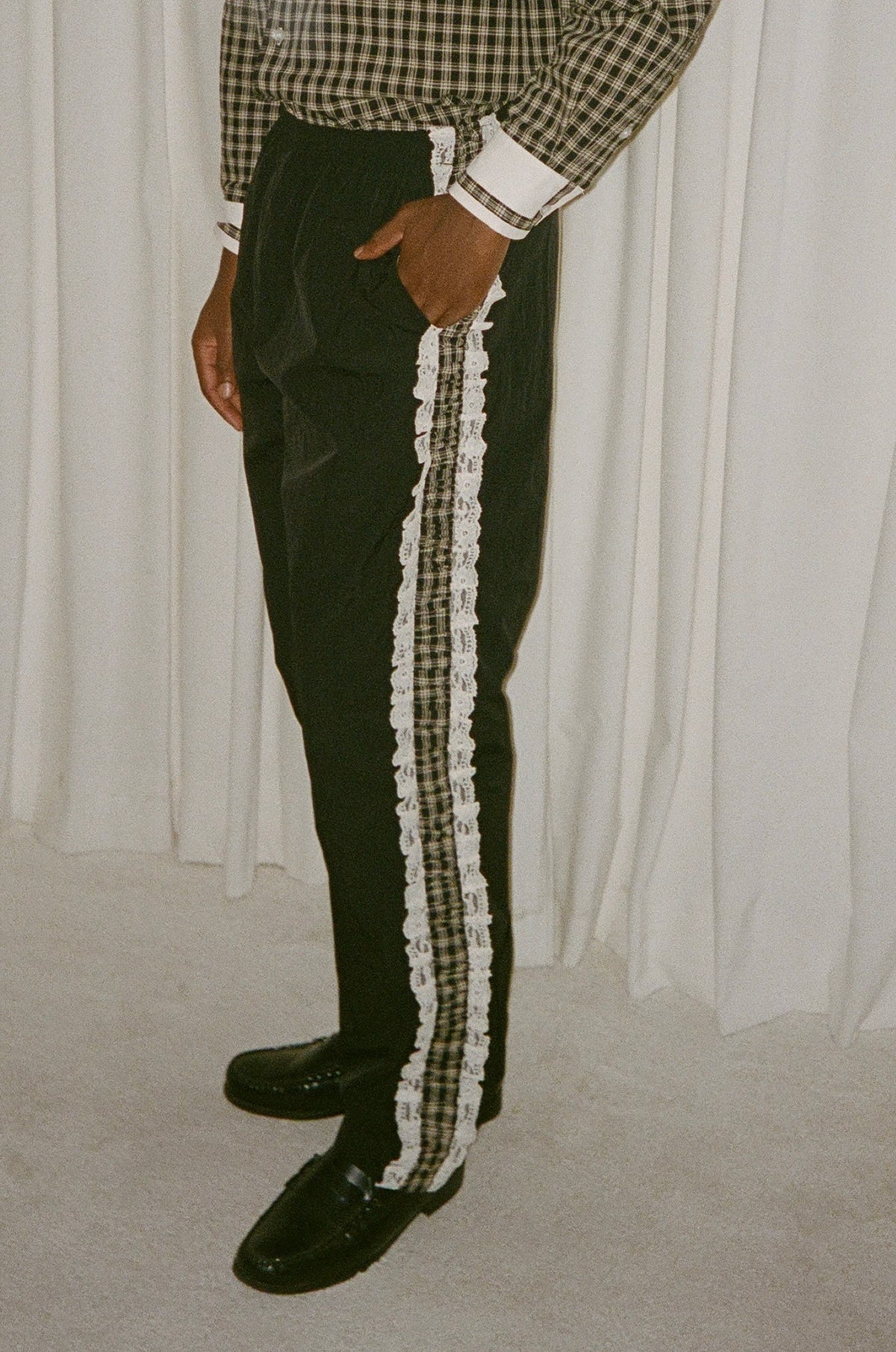 Wilbur Ruched Stripe Windbreaker Pant