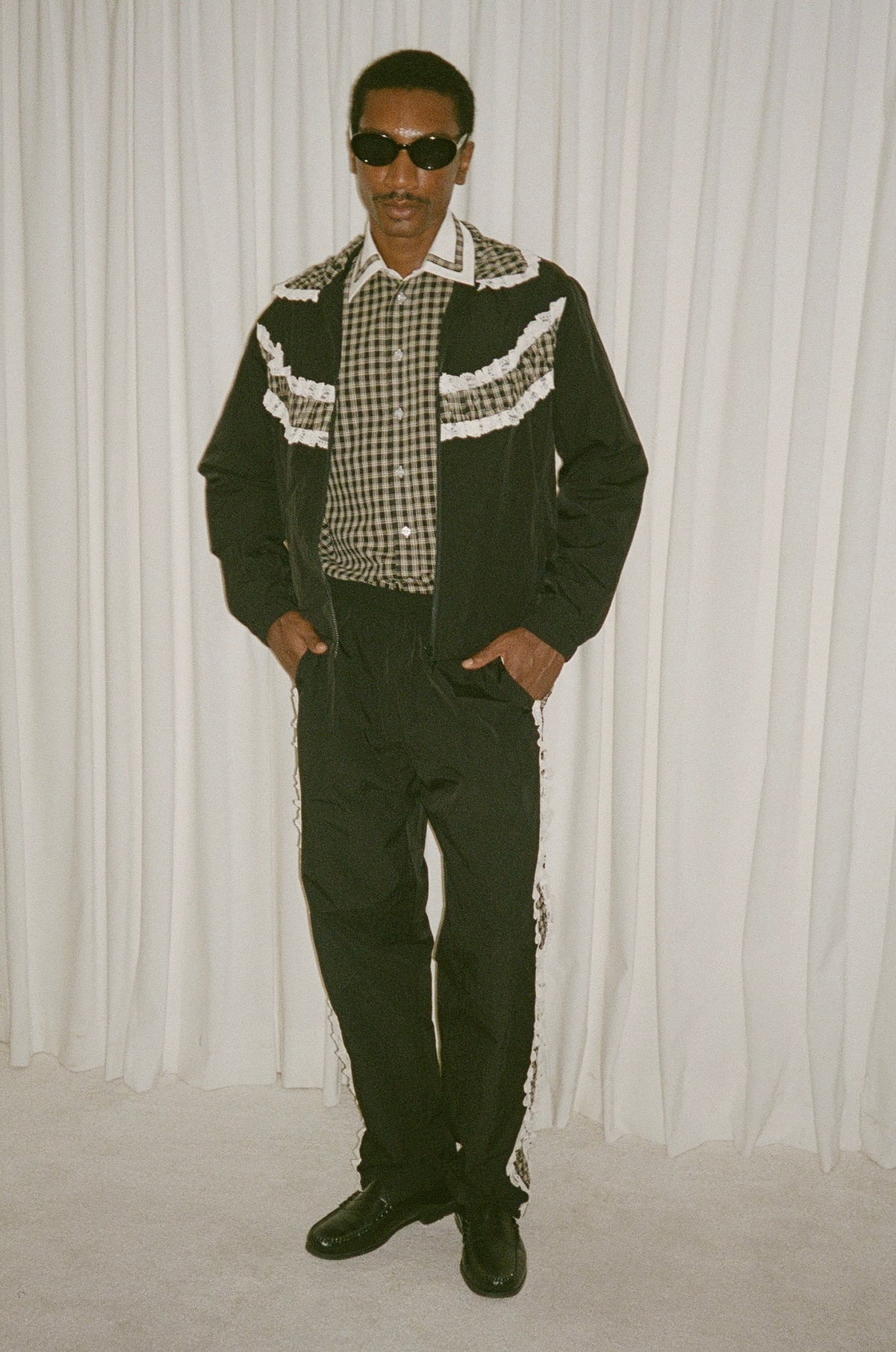 Kennedy Ruched Stripe Track Jacket