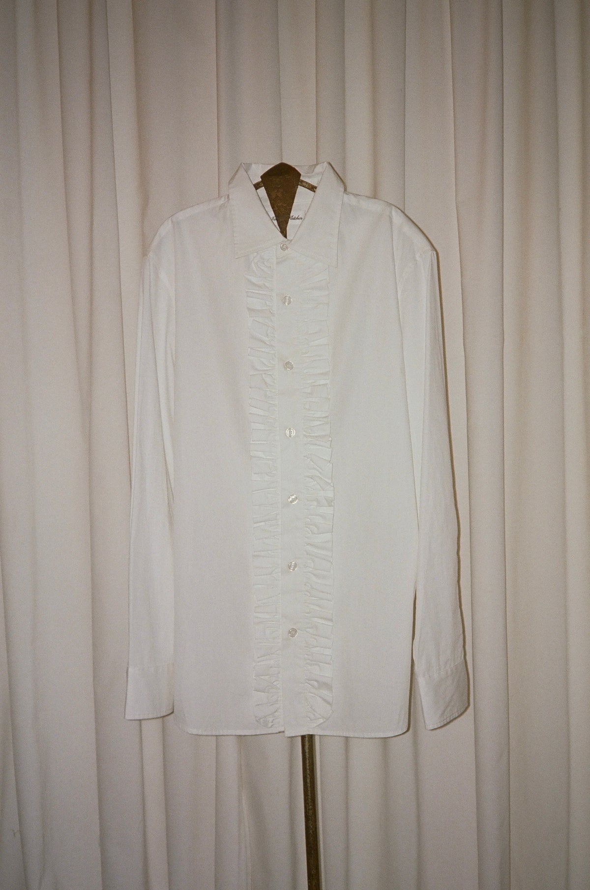 Freddie Ruffle Placket Button Down Shirt