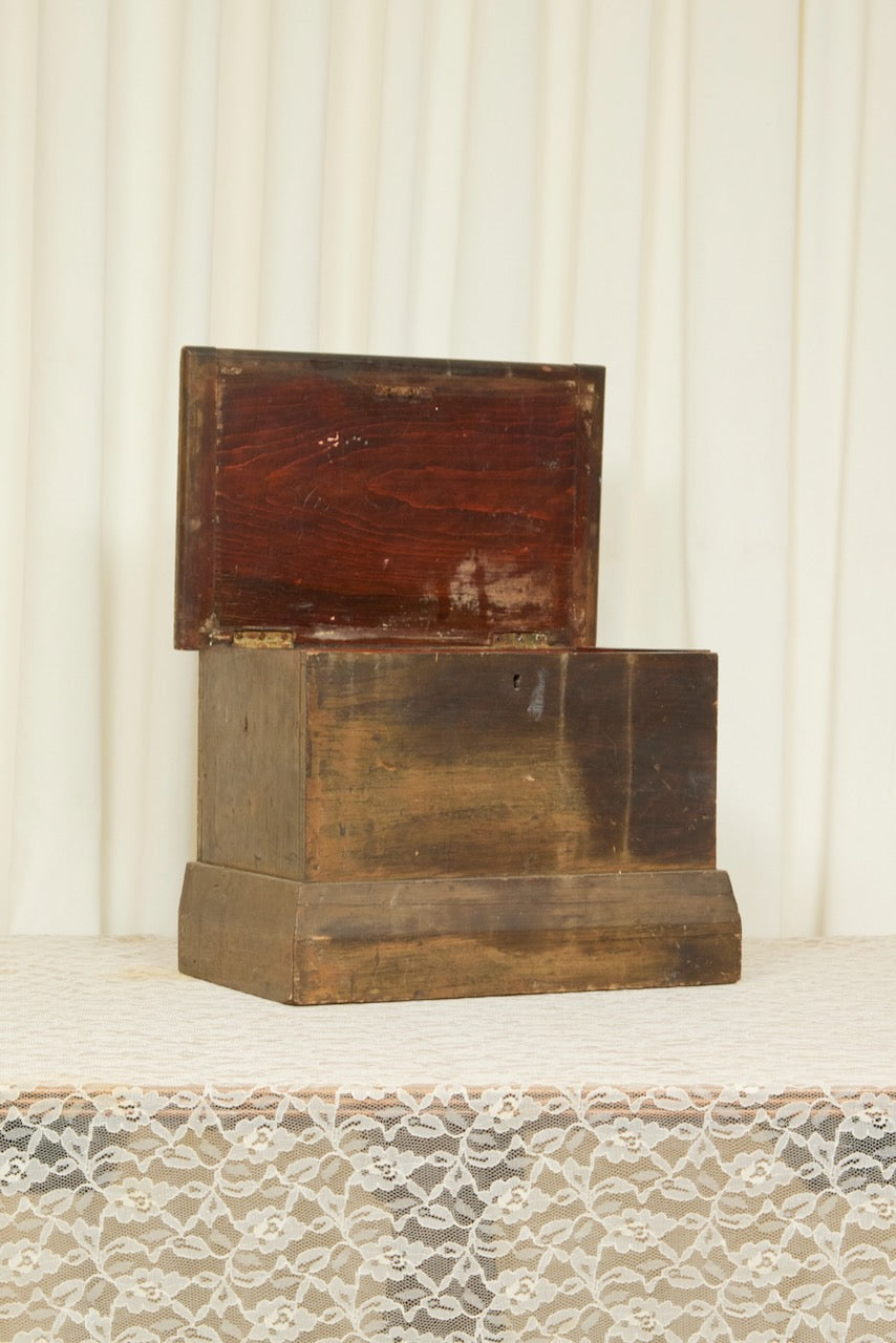 Antique Wooden Box w/Lid