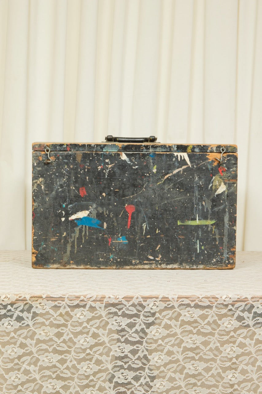 Vintage Paint Splattered Artist Box