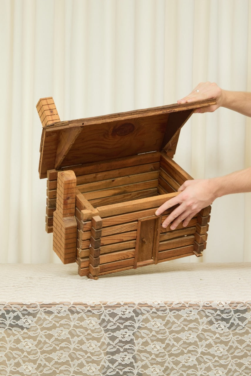 Vintage Wood Cabin Box