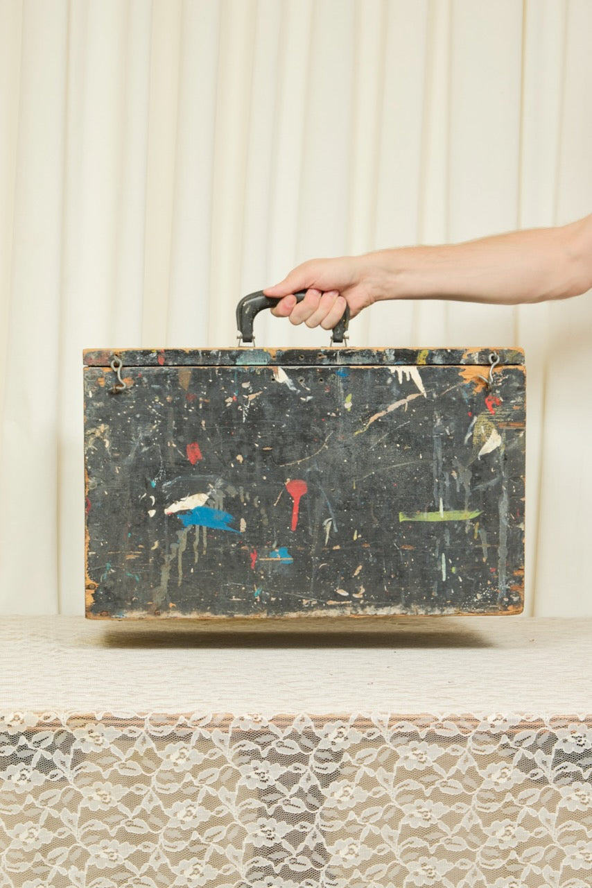 Vintage Paint Splattered Artist Box