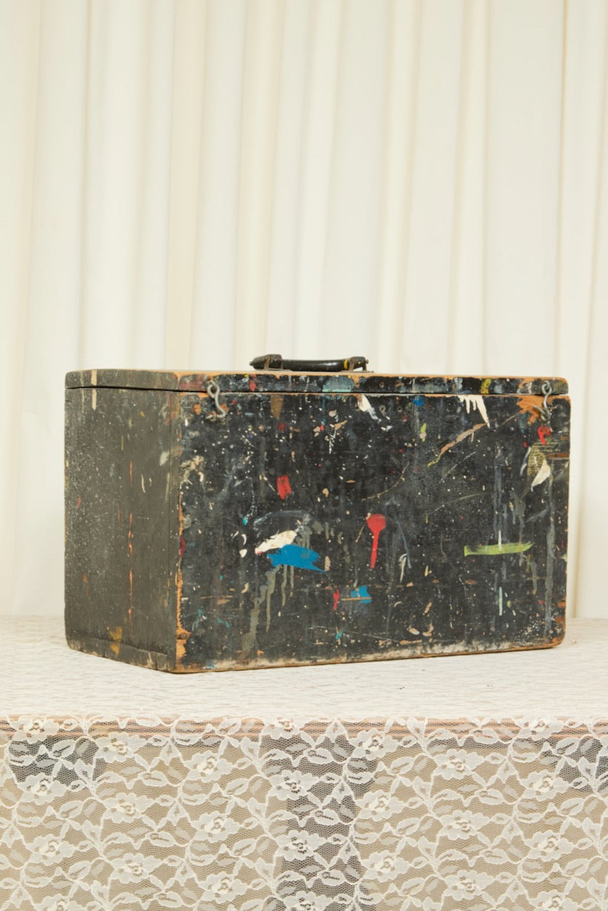 Vintage Paint Splattered Artist Box