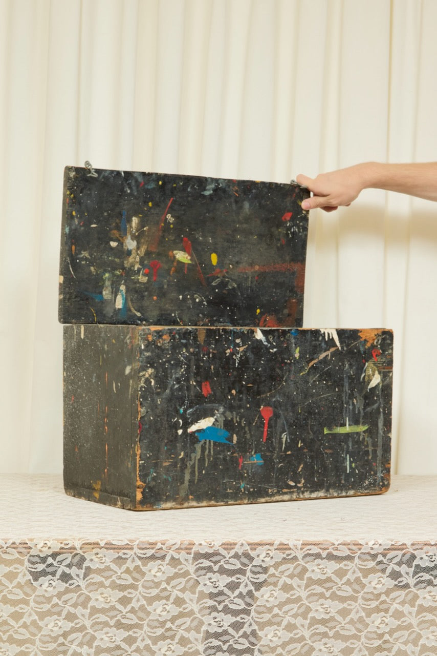 Vintage Paint Splattered Artist Box