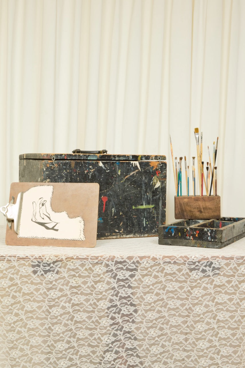 Vintage Paint Splattered Artist Box