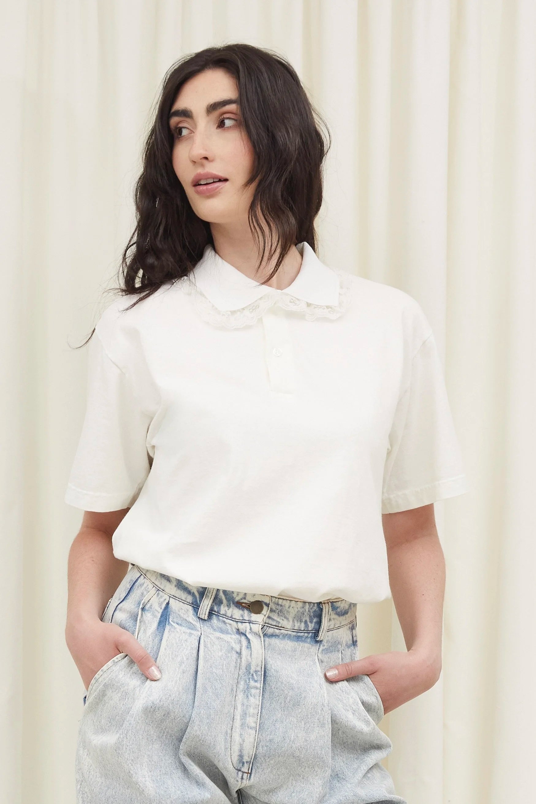 Cletus Lace Trim Short Sleeve Polo