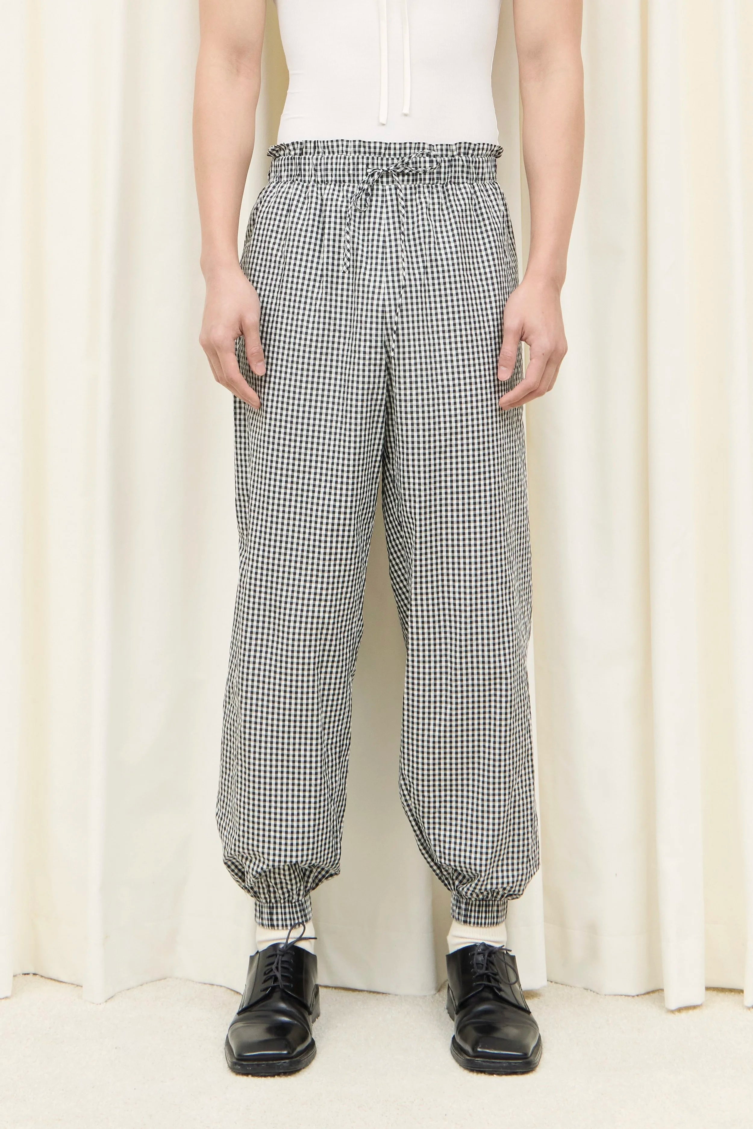 Kennedy Ruffle Gingham Track Pant