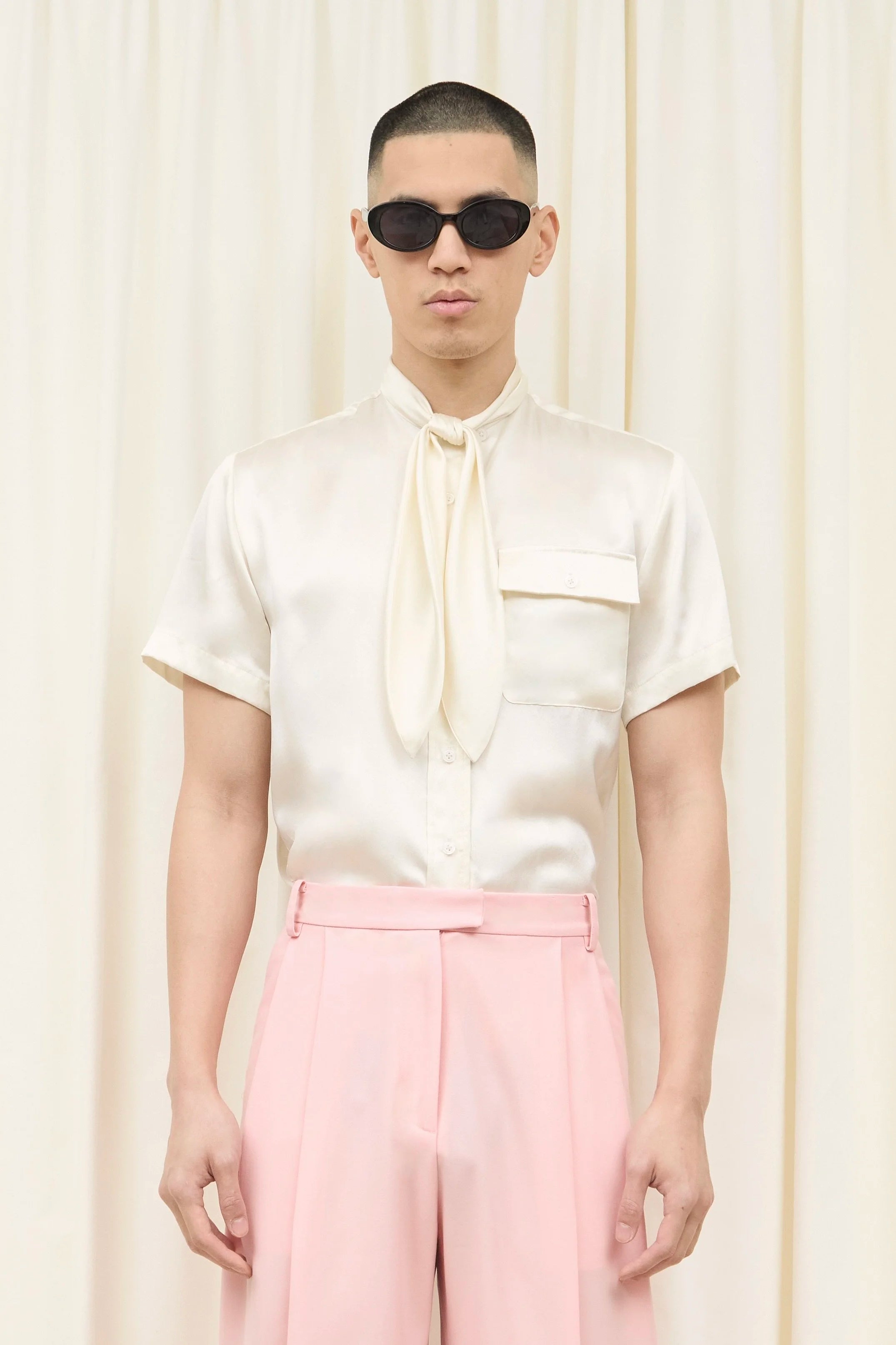 Luther Silk Charmeuse Sailor Shirt