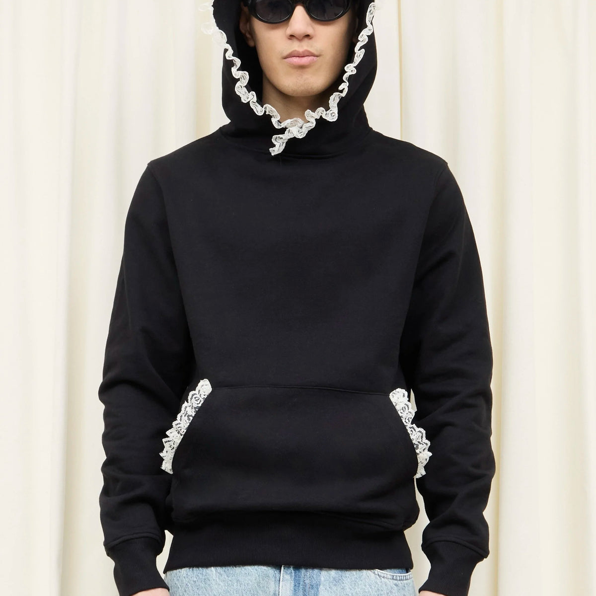 Becky Lace Trim Hoodie