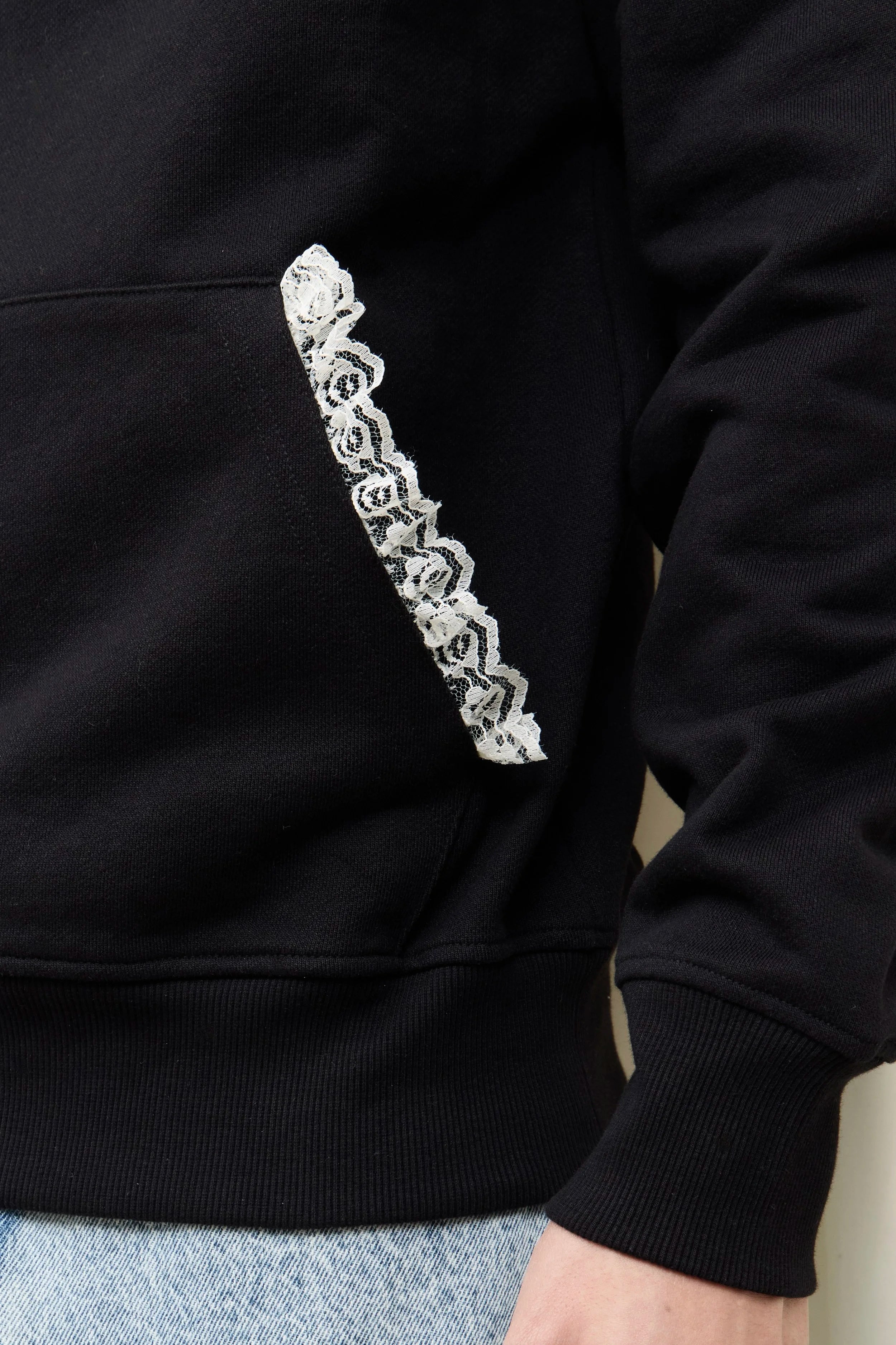 Becky Lace Trim Hoodie