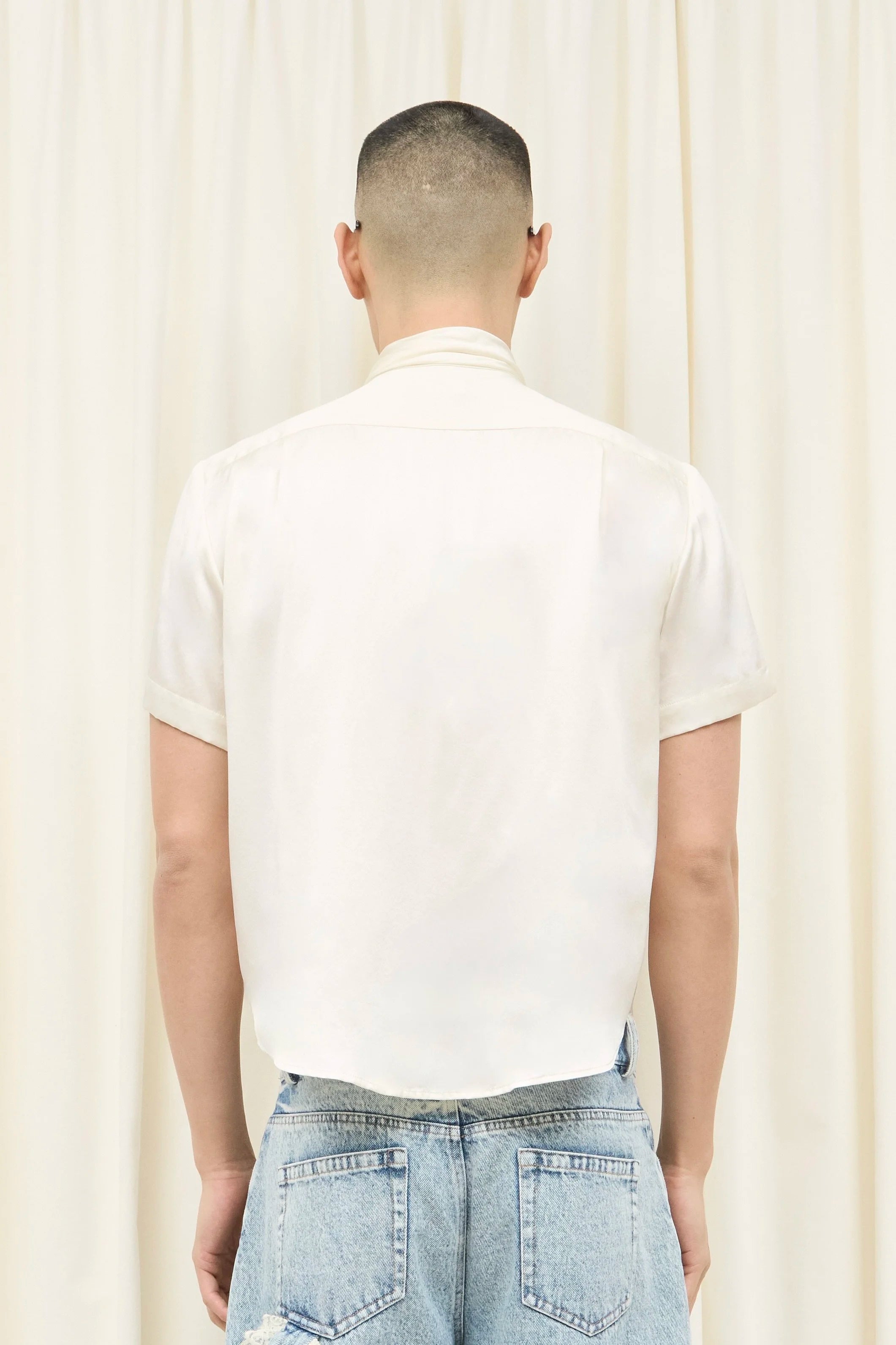 Luther Silk Charmeuse Sailor Shirt