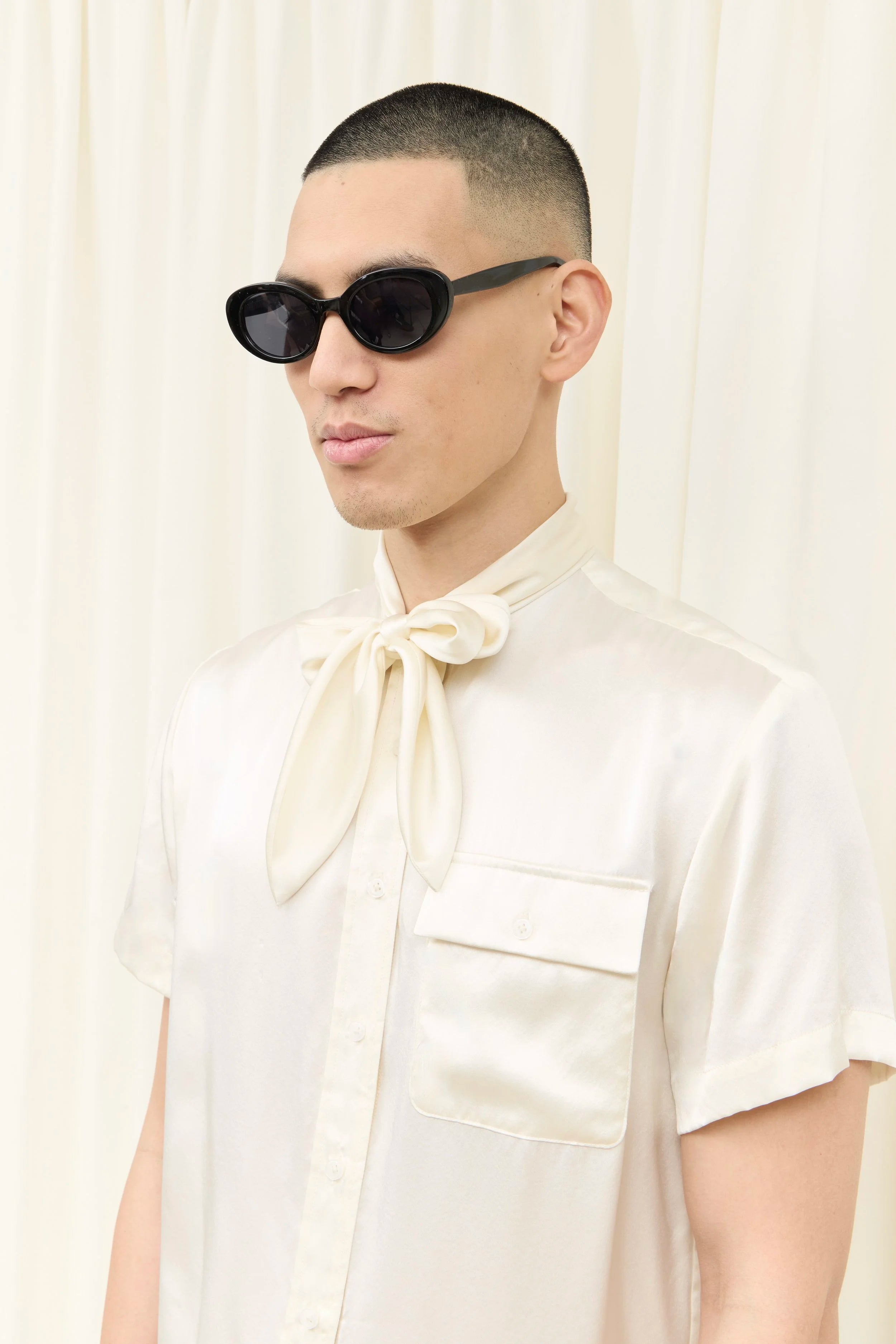 Luther Silk Charmeuse Sailor Shirt