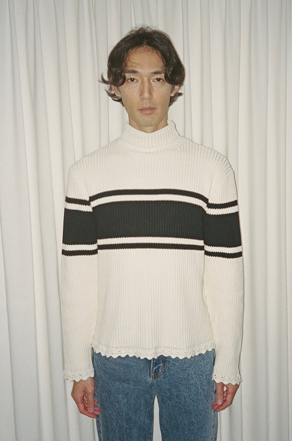Prudence Crochet Edge Turtleneck Sweater