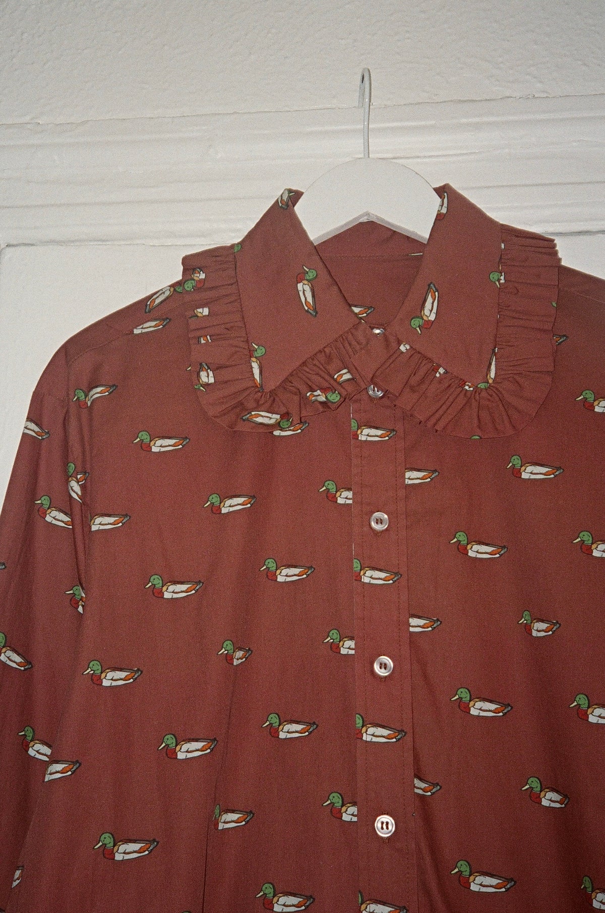Pippa Ruffle Collar Button Down Shirt