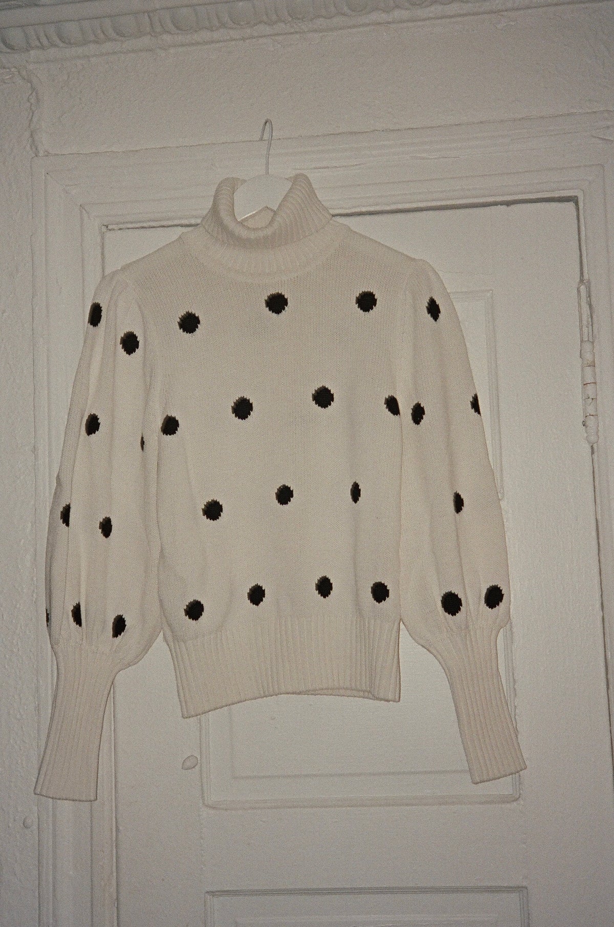 Fannie Puff Sleeve Polkadot Sweater