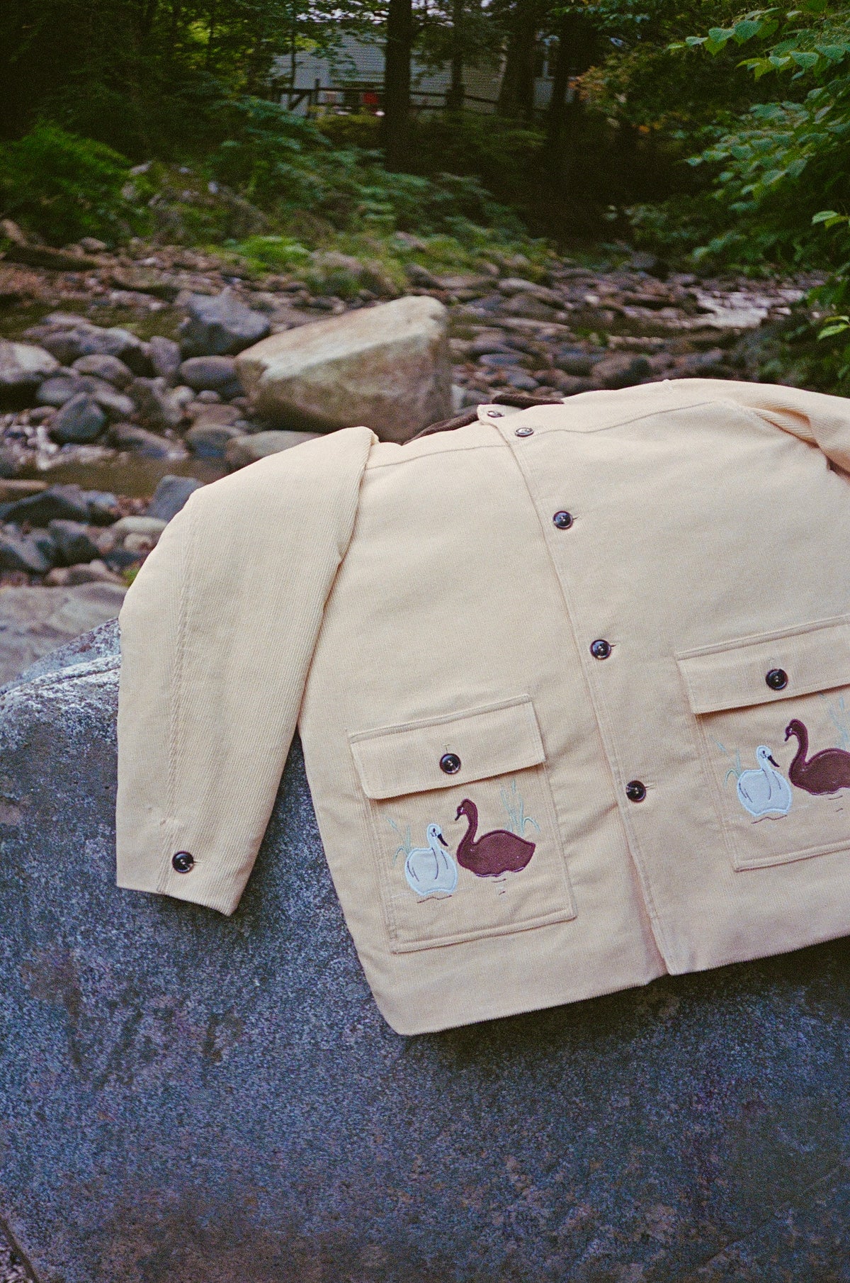 Porter Swan Embroidered Barn Jacket