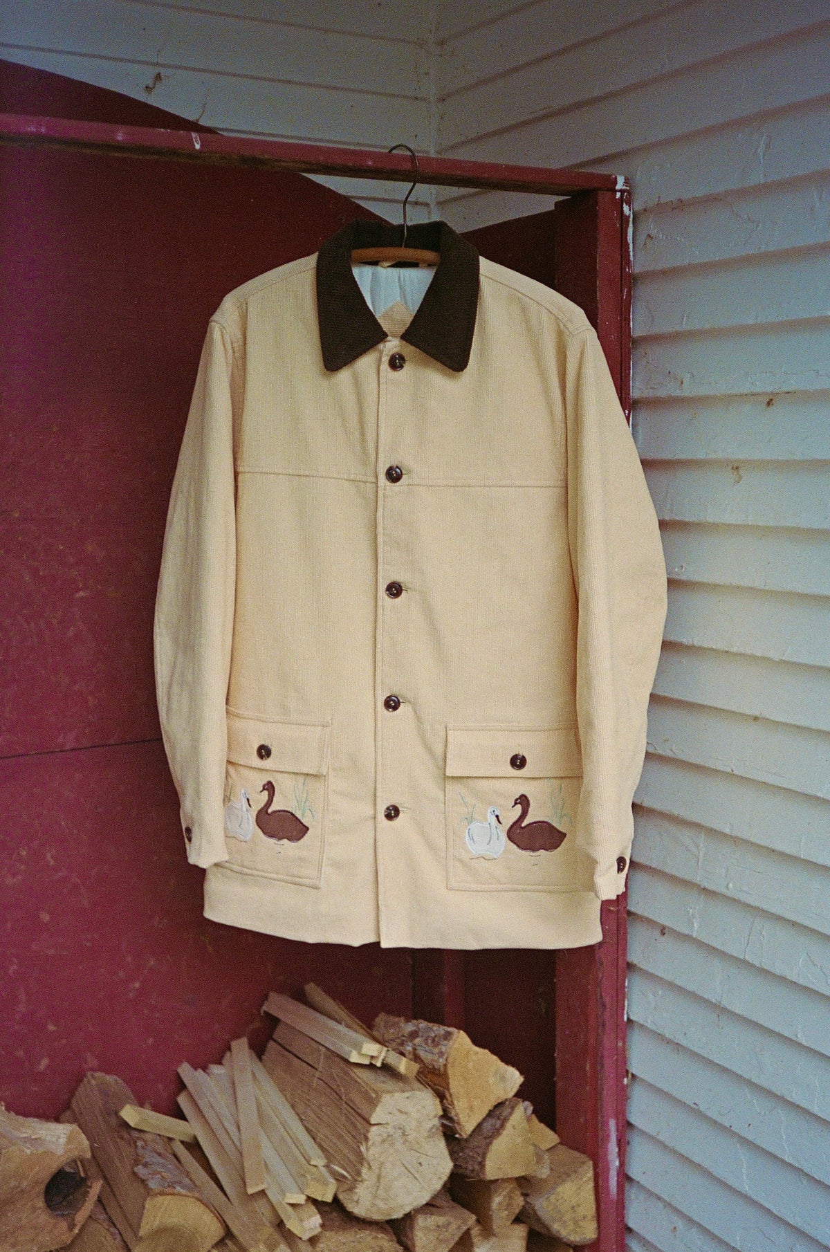 Porter Swan Embroidered Barn Jacket