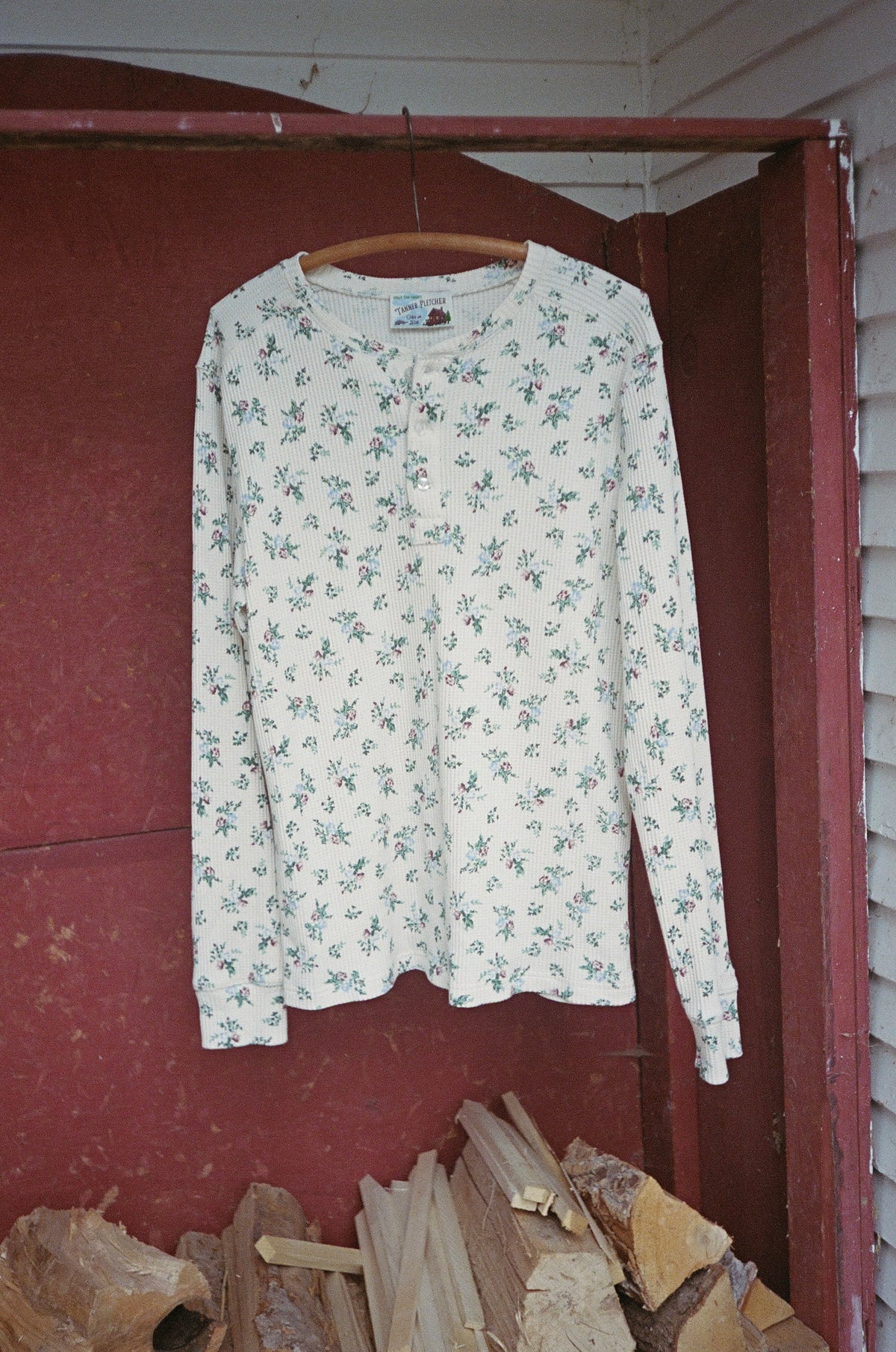Danbury Floral Waffle Henley