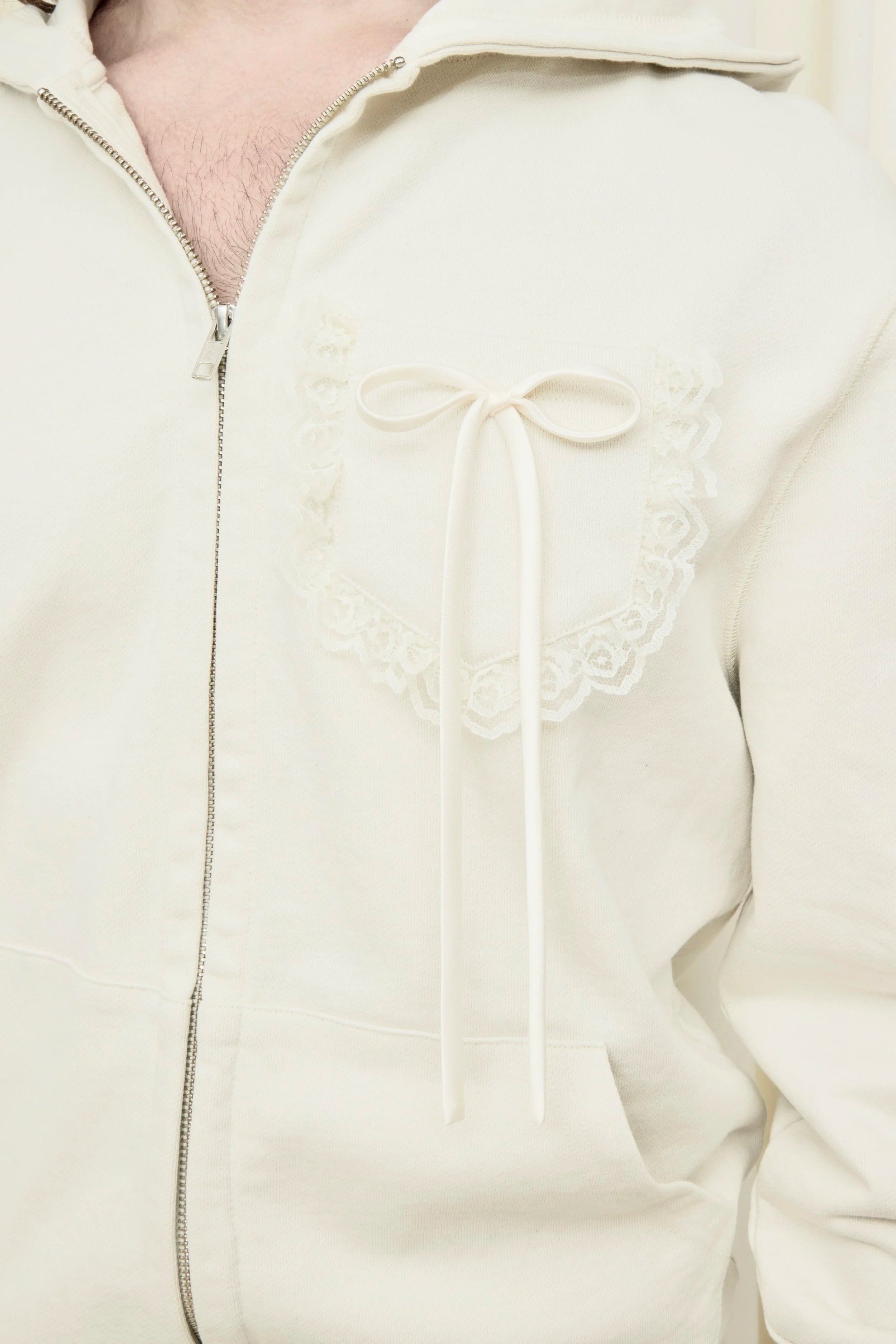 Bennett Bow Pocket Zip Up Hoodie