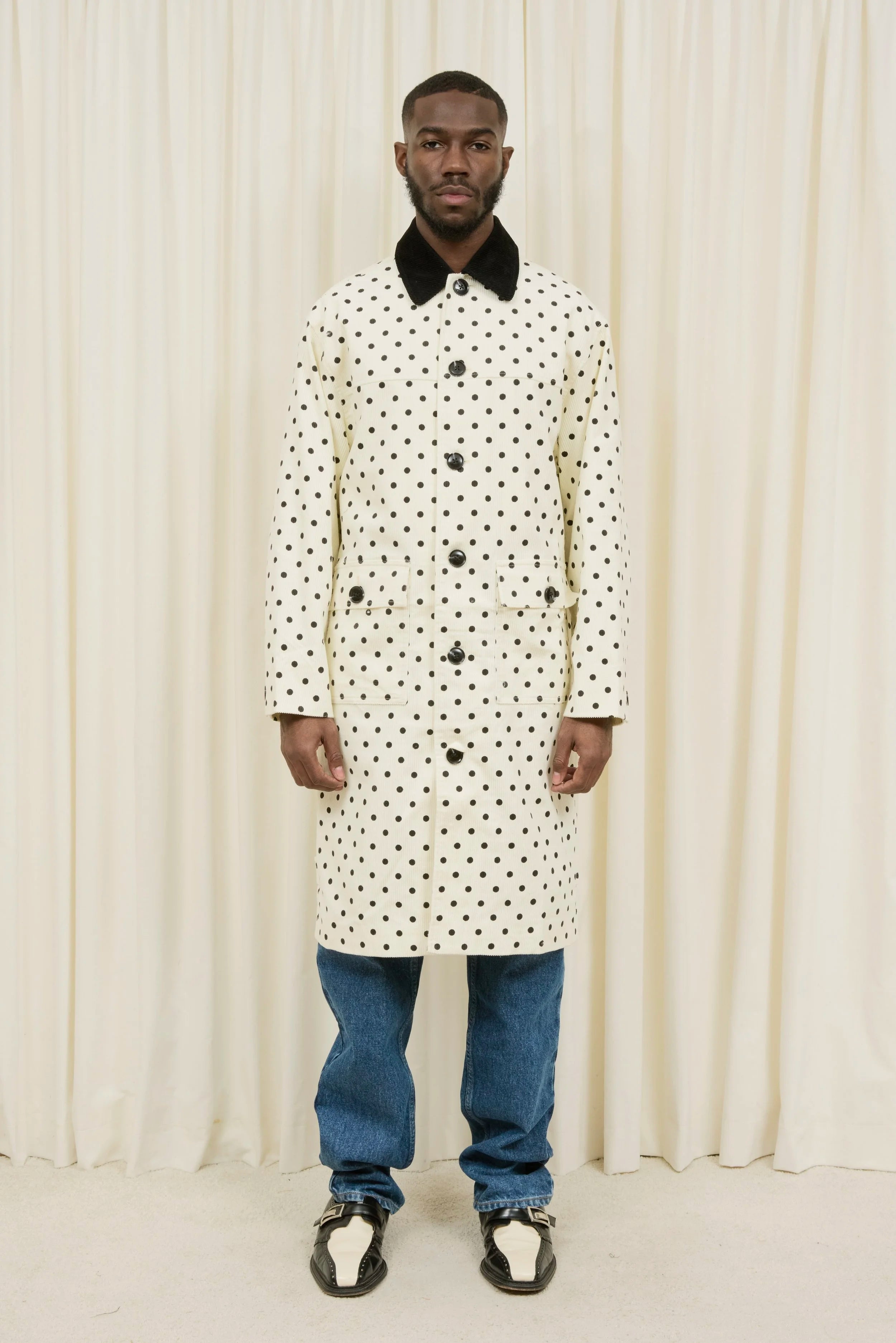 Porter Polkadot Corduroy Coat