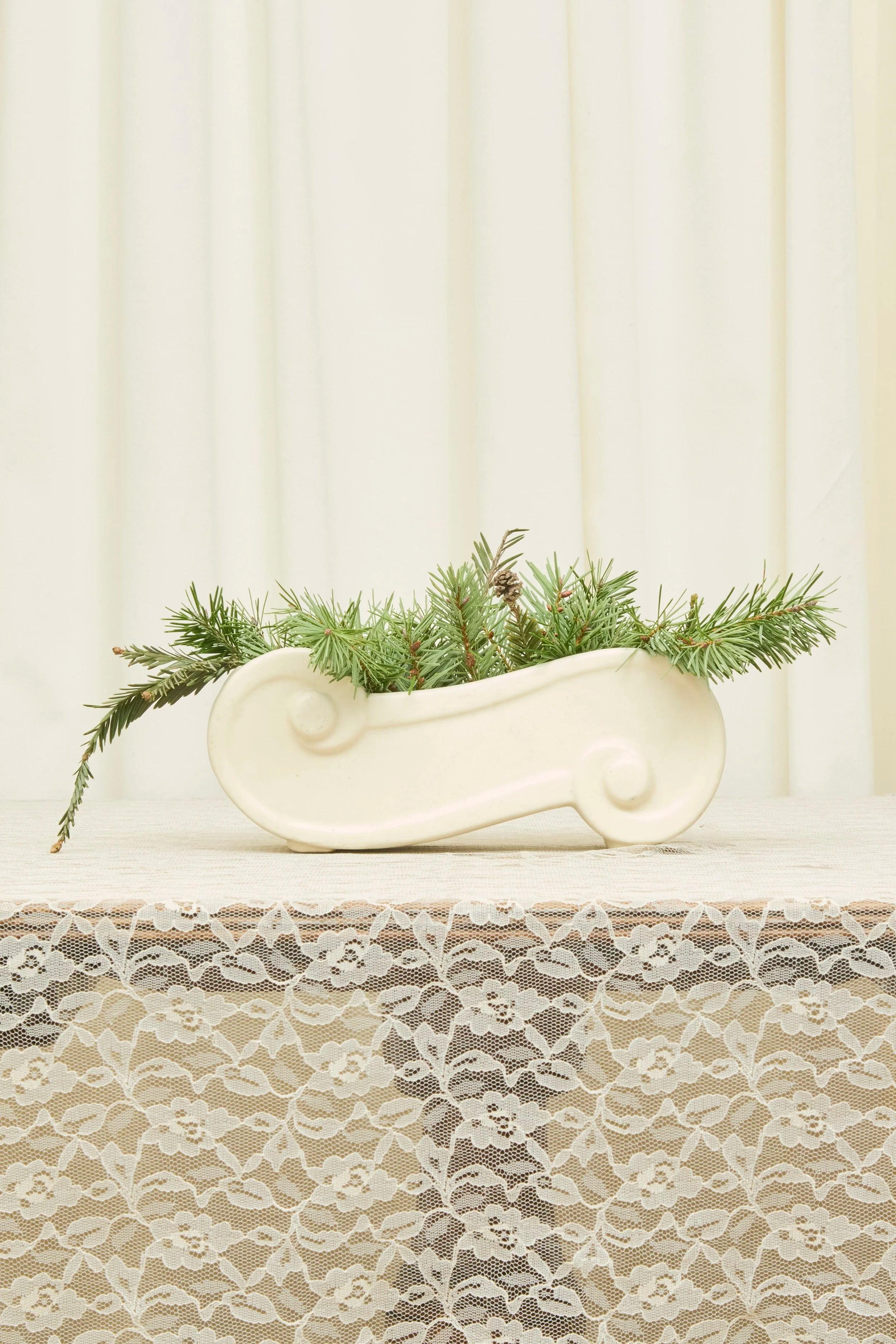 Vintage Neoclassical Scroll Planter