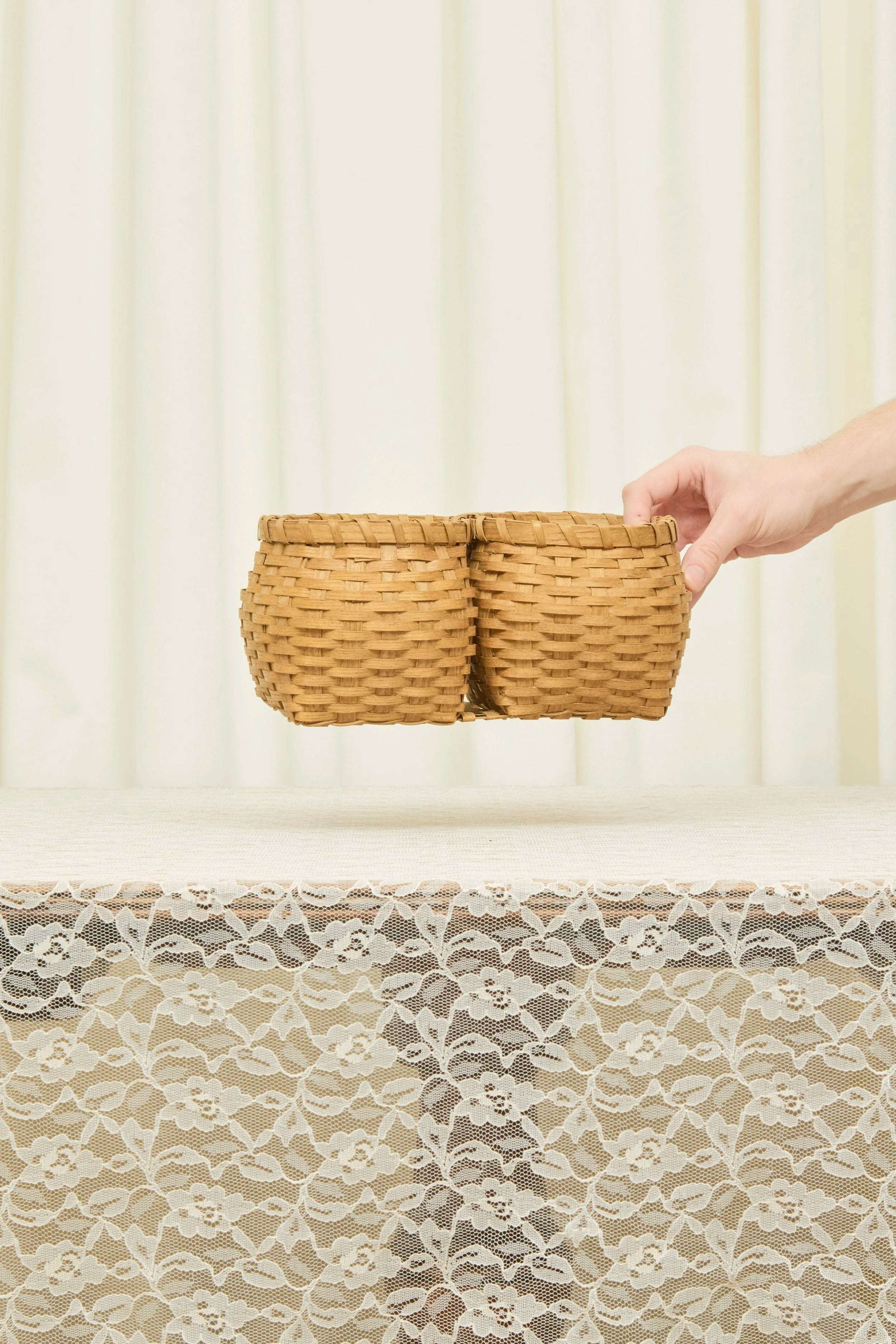 Antique Double Basket
