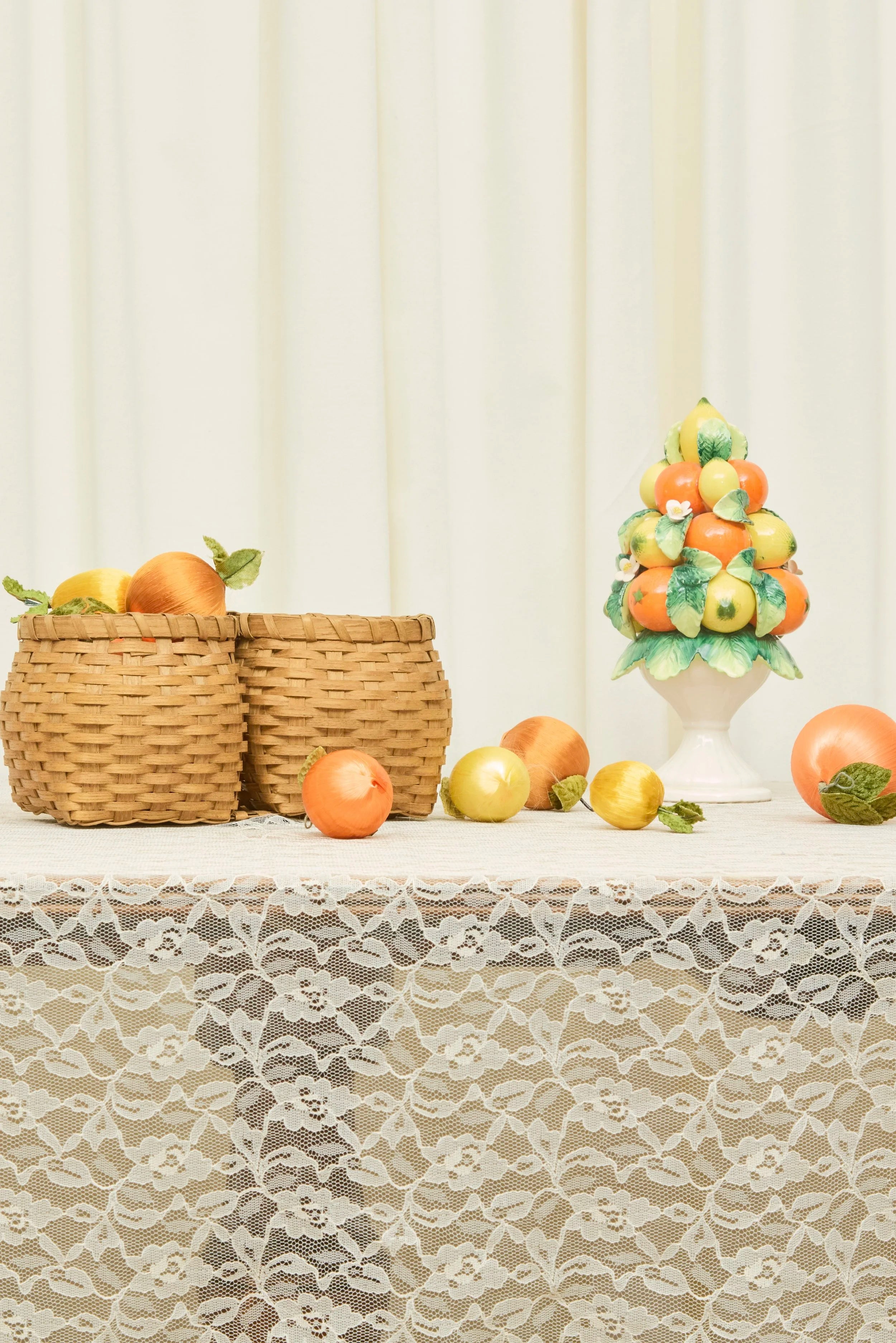 Antique Double Basket