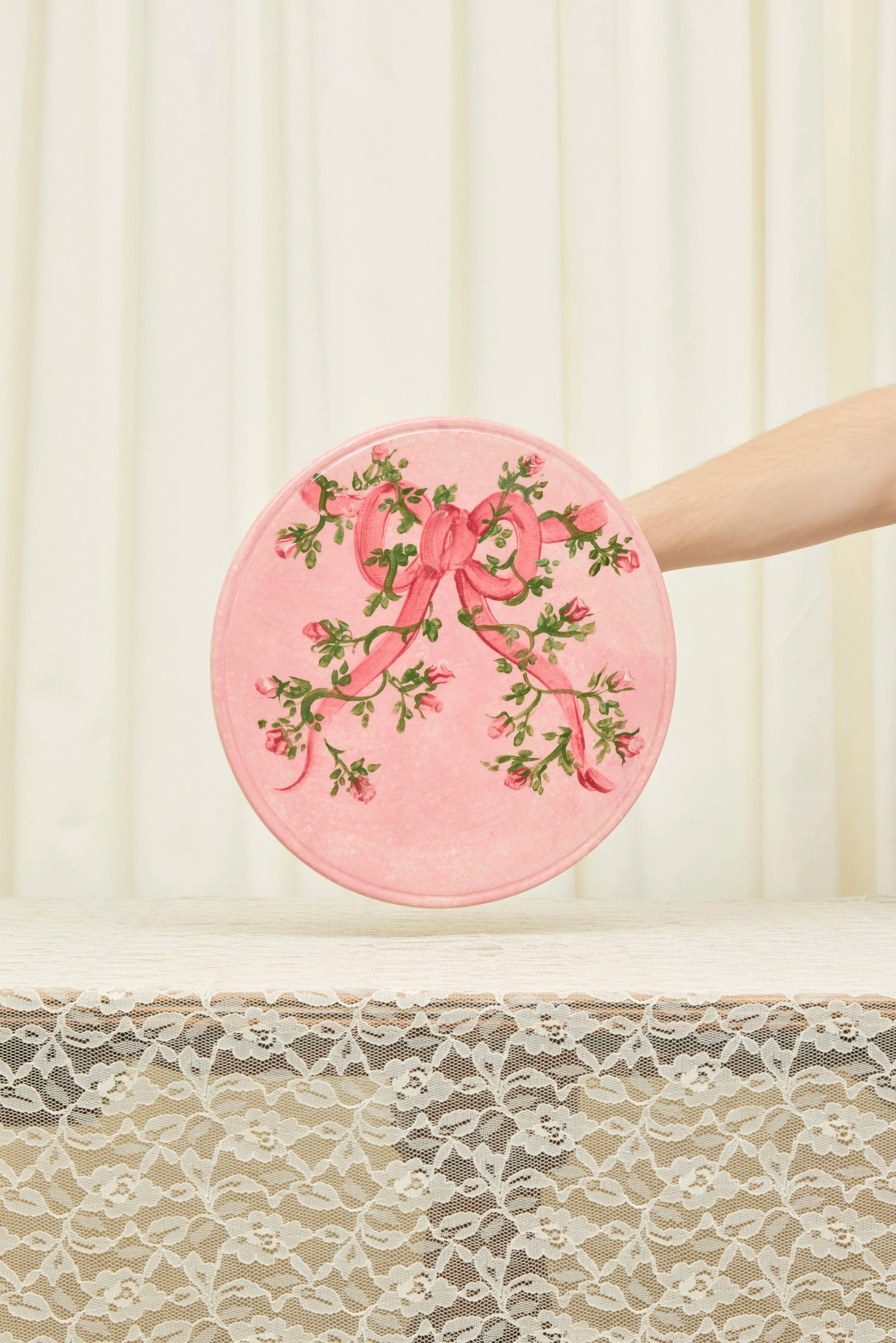 Vintage Ceramic Bow Cake Stand