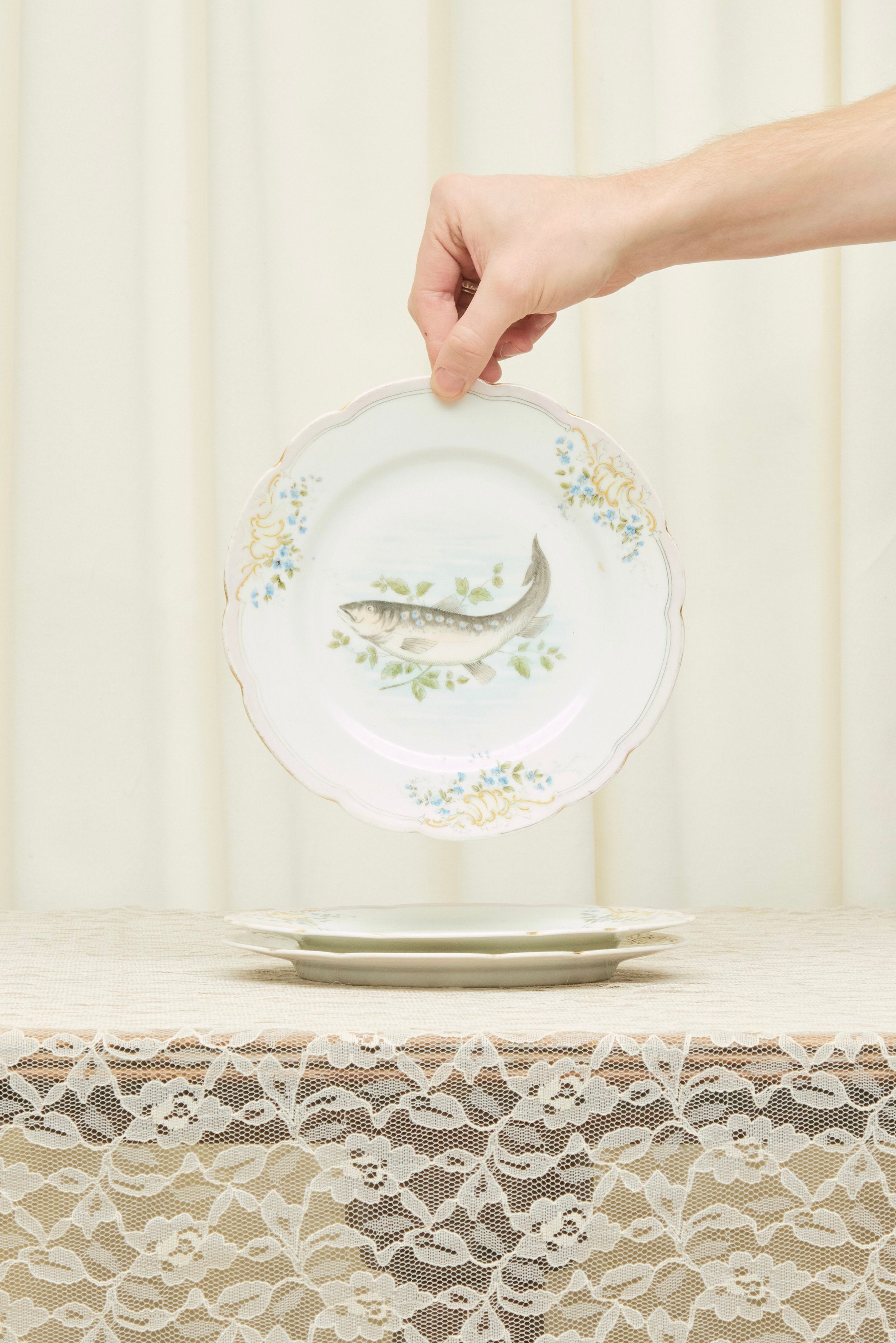 Antique Fish Plates Set/6